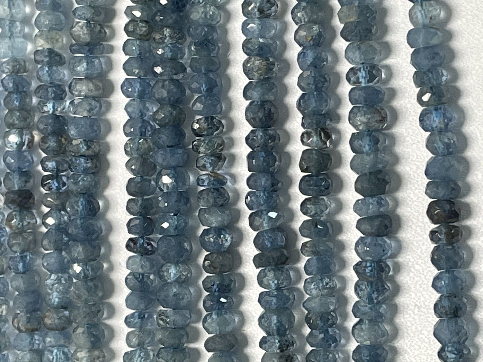 Multi Copper Aquamarine Rondelle Faceted