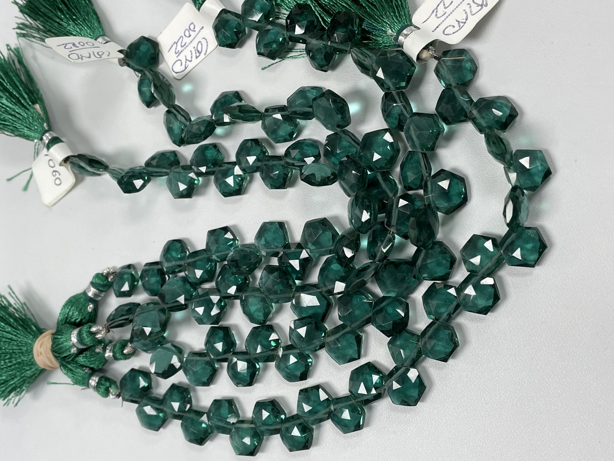 Green Hydro Quartz Hexagon Faceted