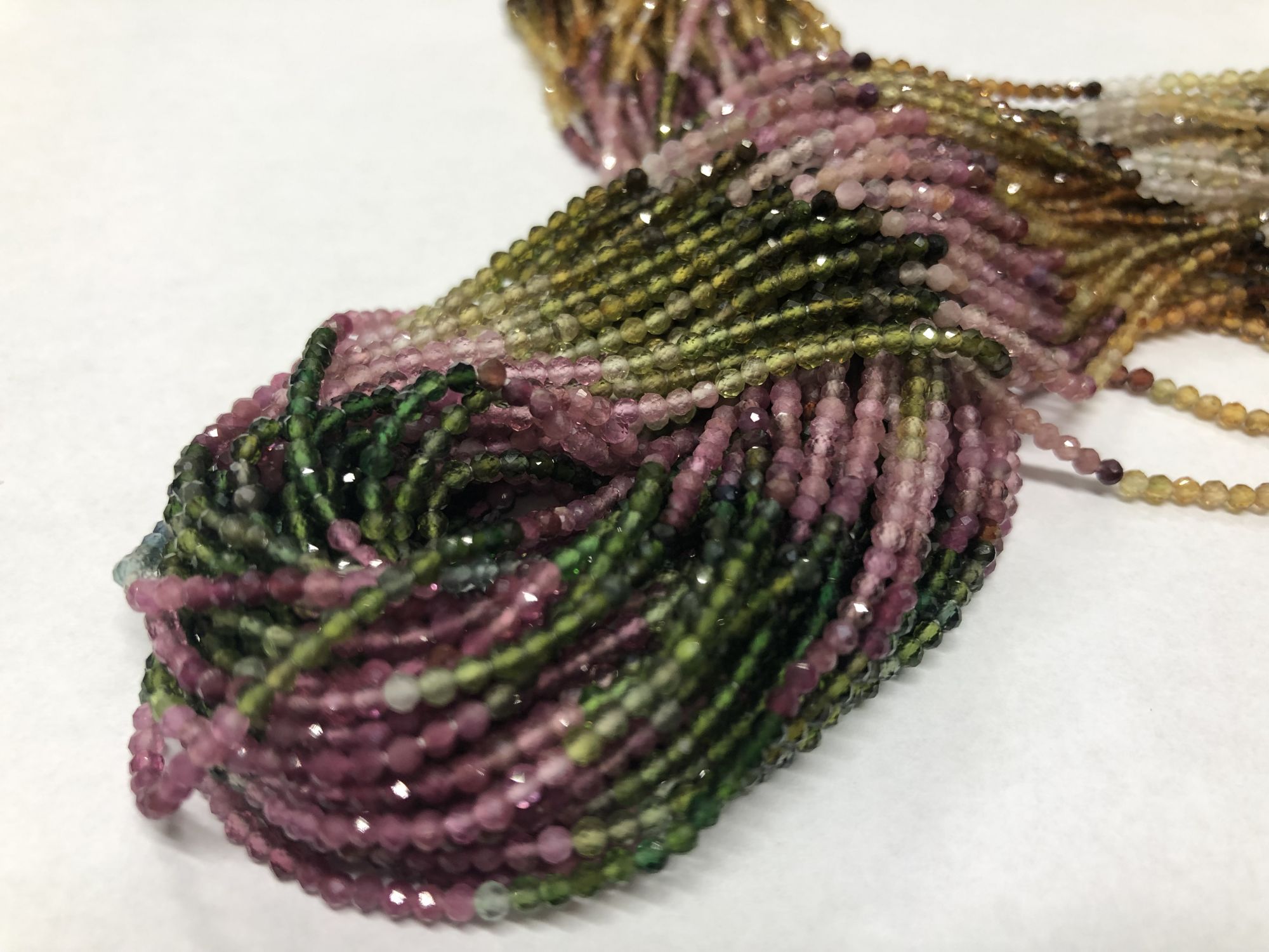 Multi Tourmaline Rondelles Faceted
