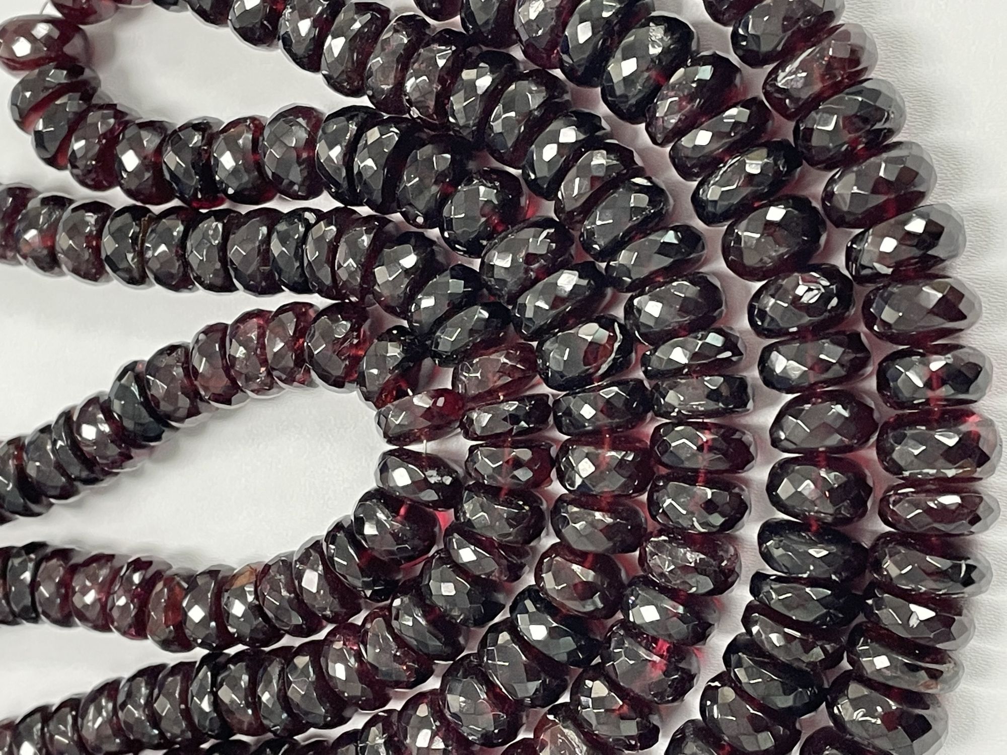 Red Garnet Rondelle Faceted