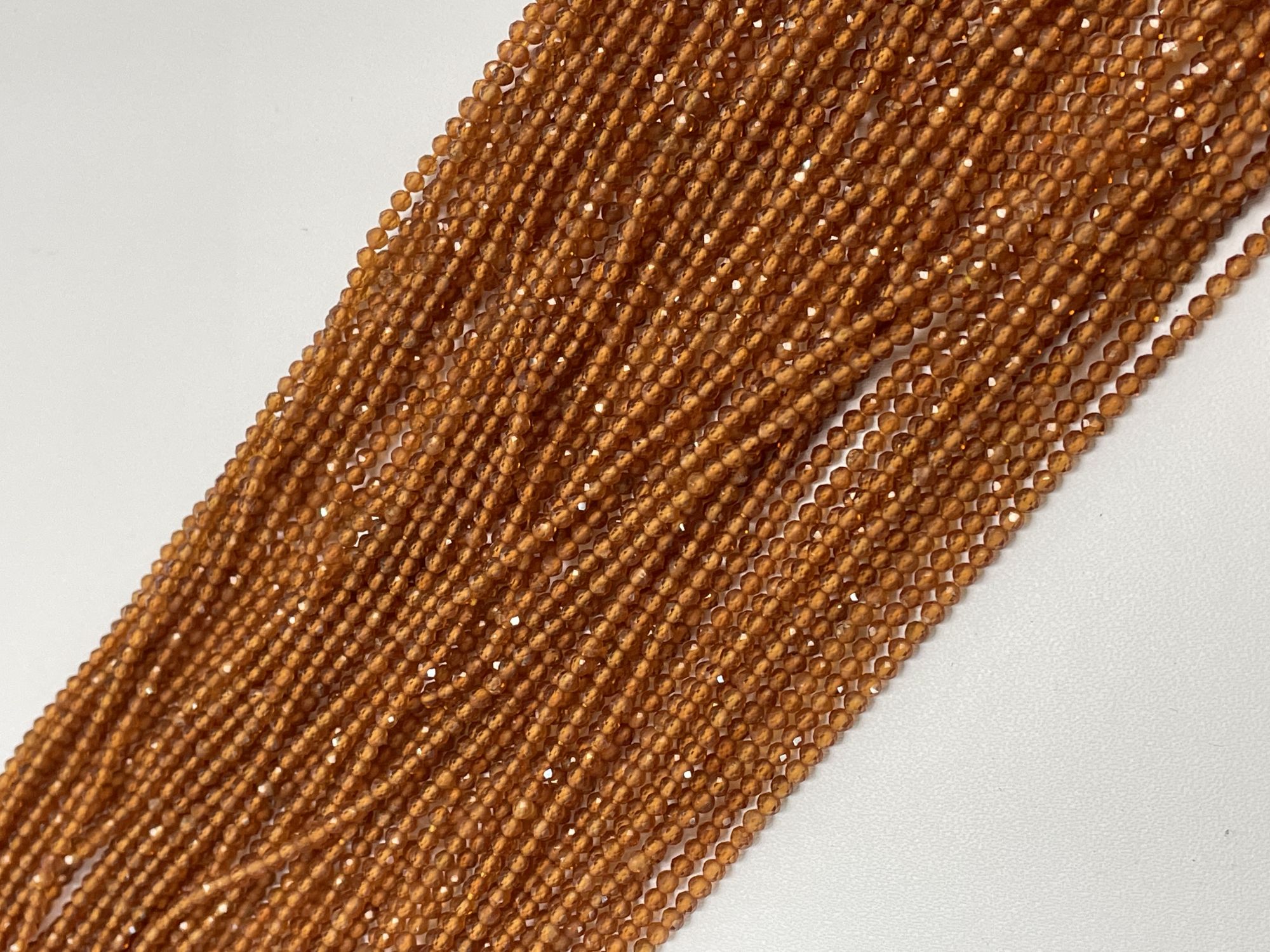 Hessonite Garnet Rondelle Faceted