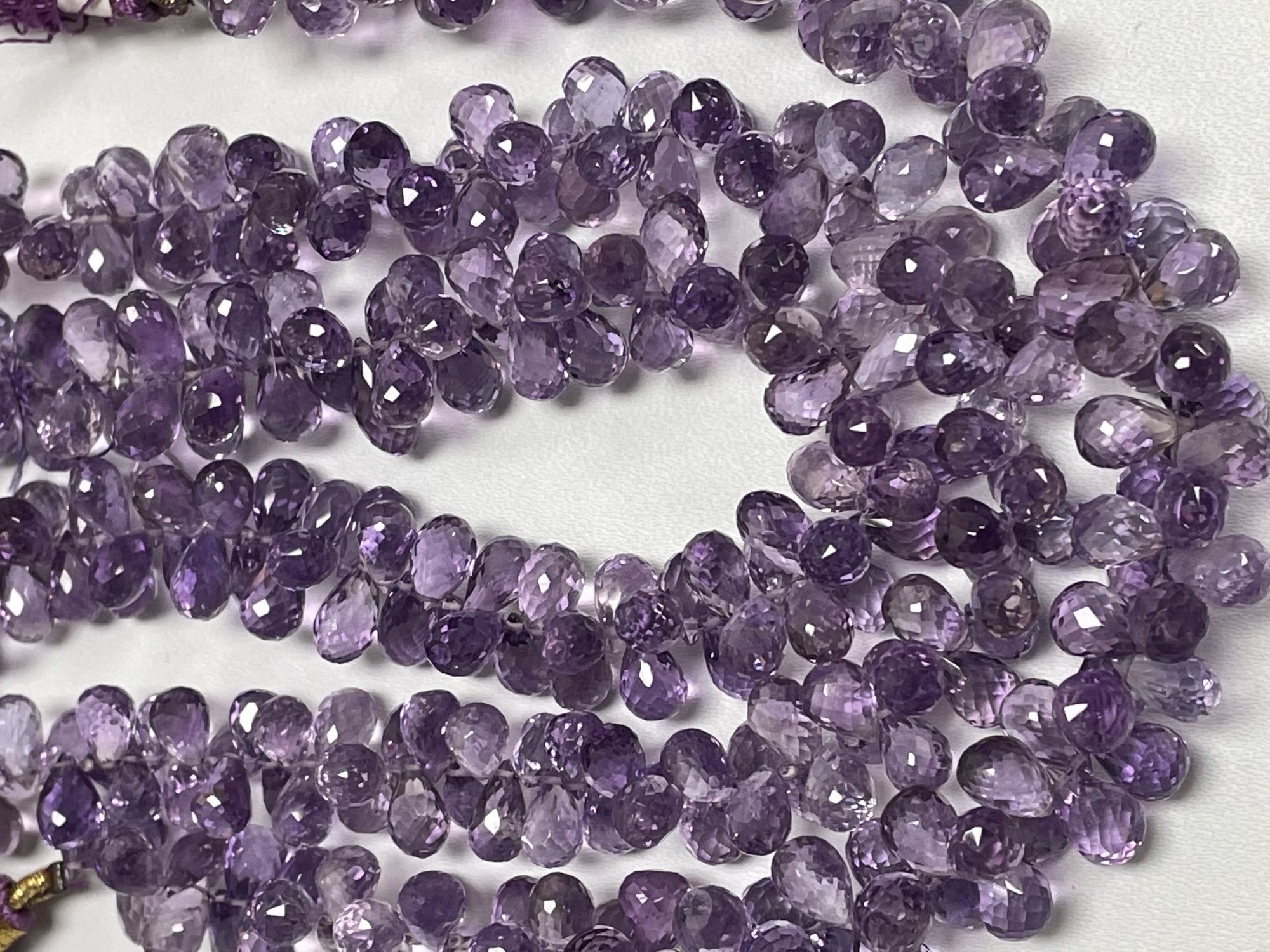 Purple Amethyst Drop Faceted
