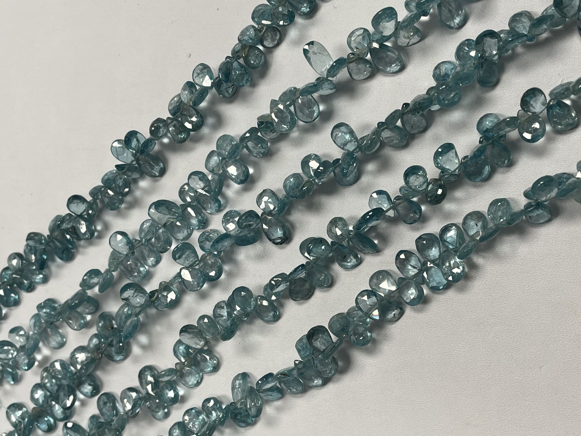 Blue Zircon Pear Faceted