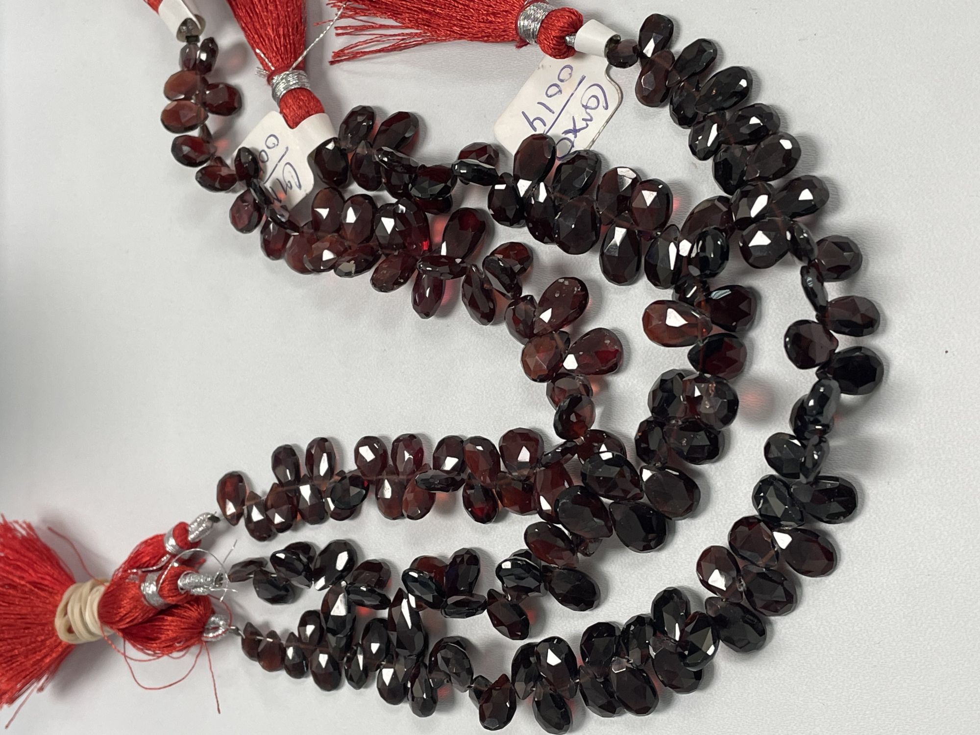 Red Garnet Pear Faceted