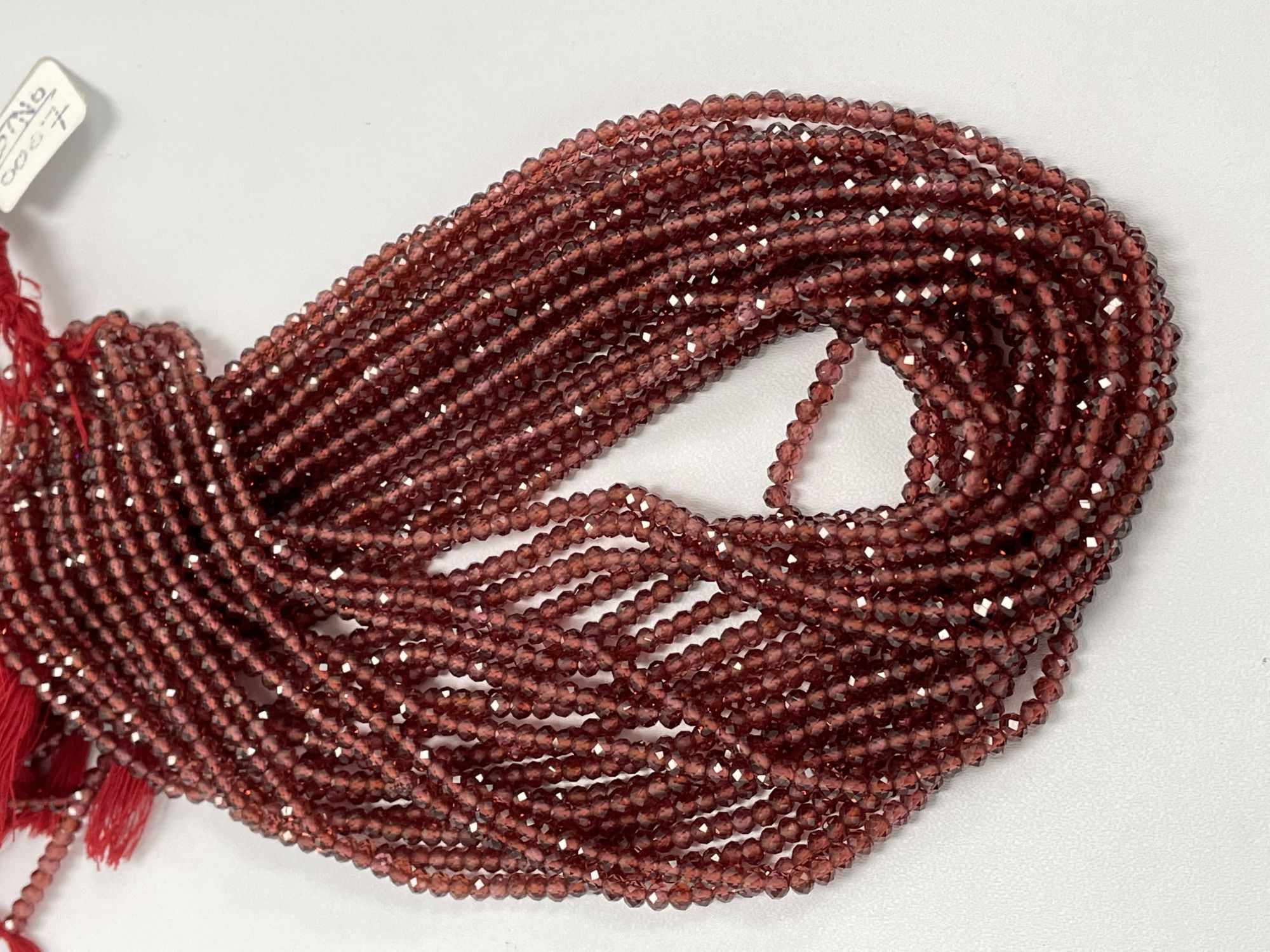 Red Garnet Rondelle Faceted