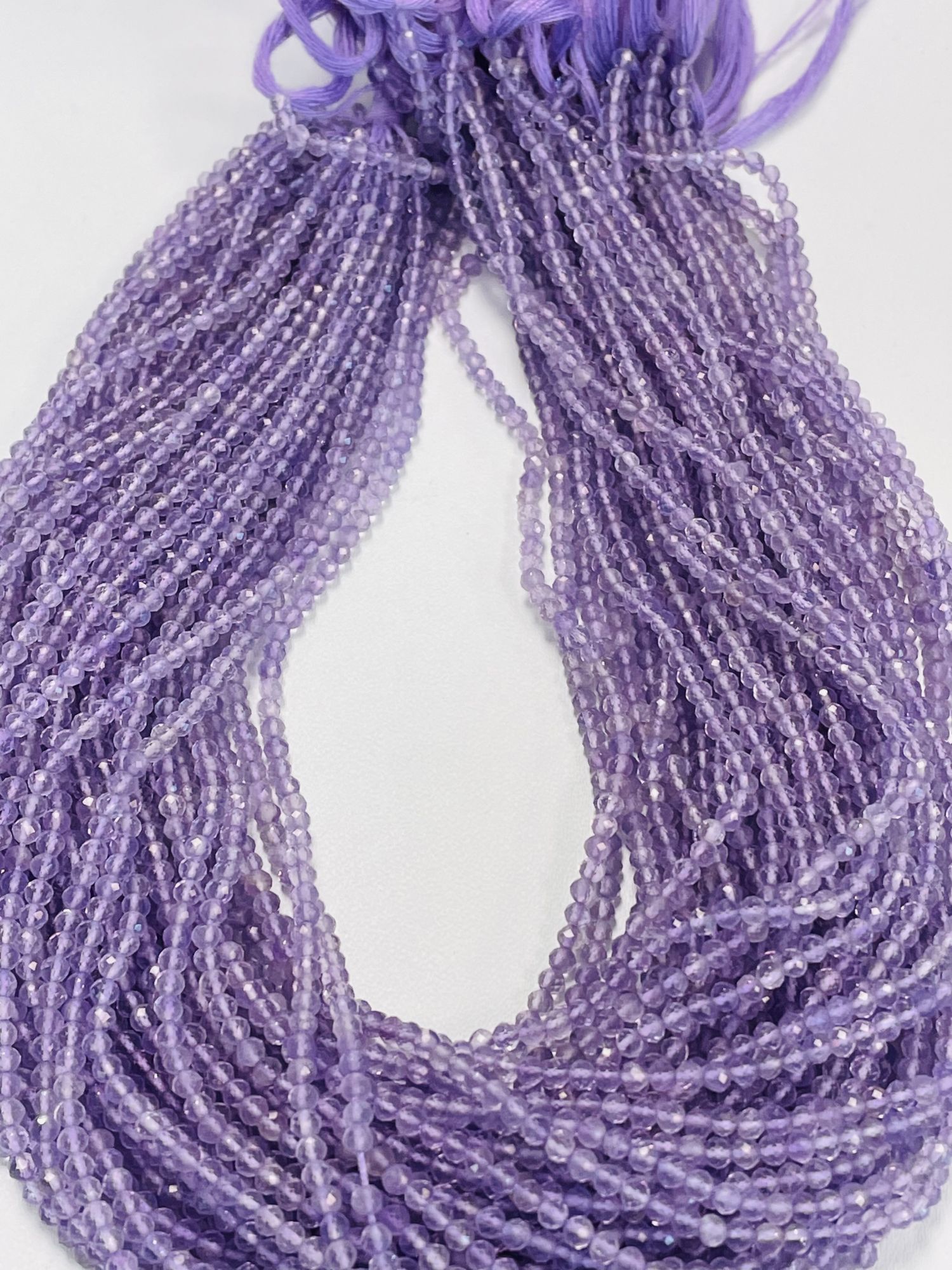 Purple Amethyst Rondelle Faceted