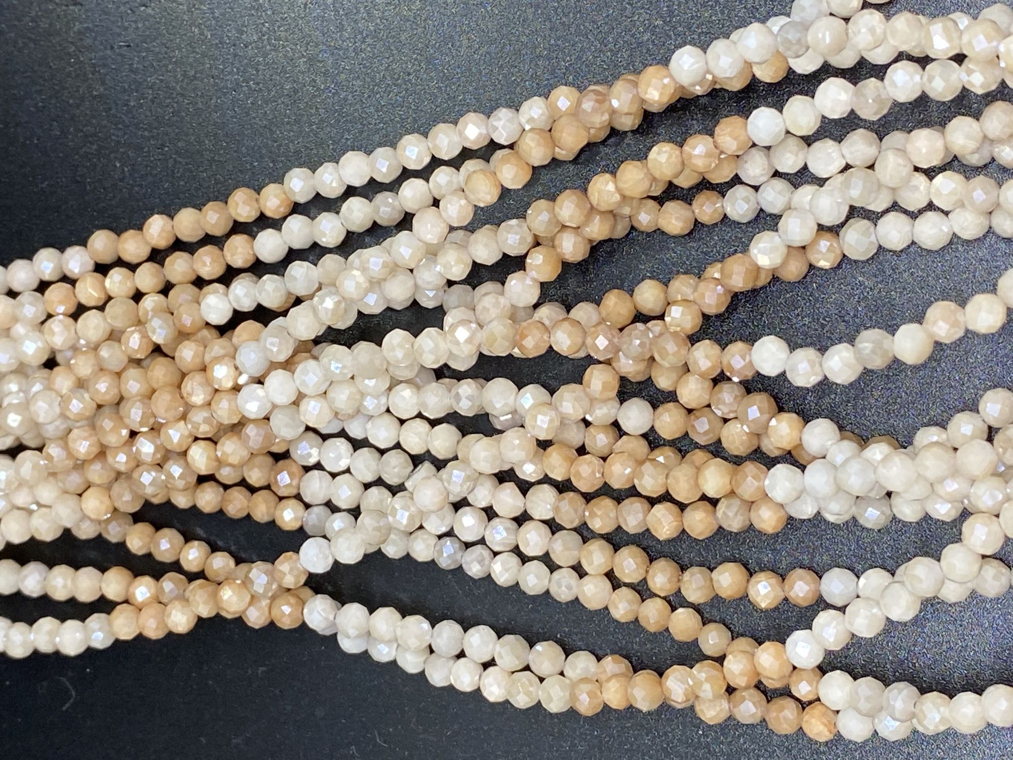 Coated Moonstone Rondelle