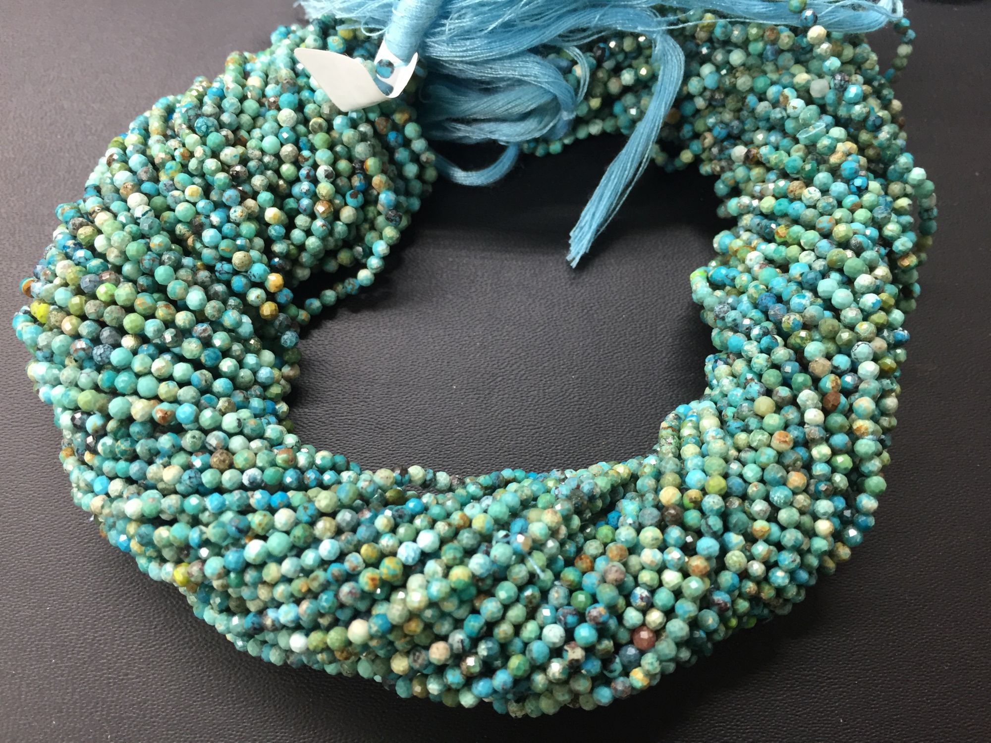 Arizona Turquoise Sleeping Beauty Rondelle Faceted