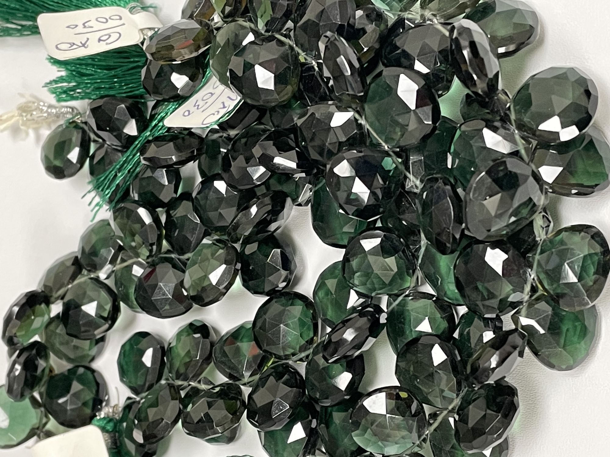 green Hydro Quartz Heart Faceted