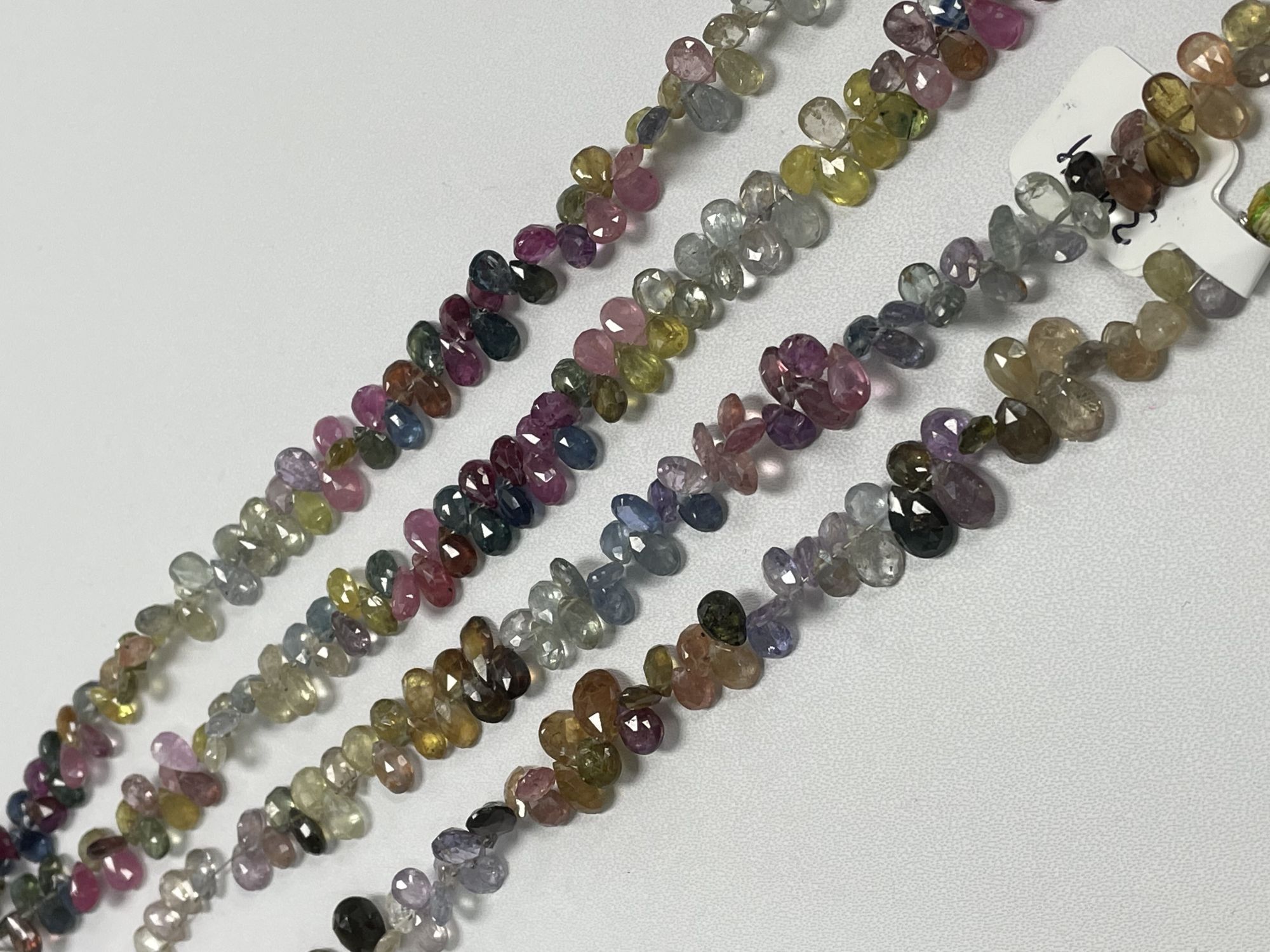 Multi Color Sapphire Pear Faceted