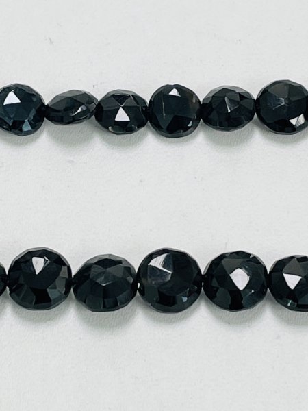 Black Spinel Coin Faceted