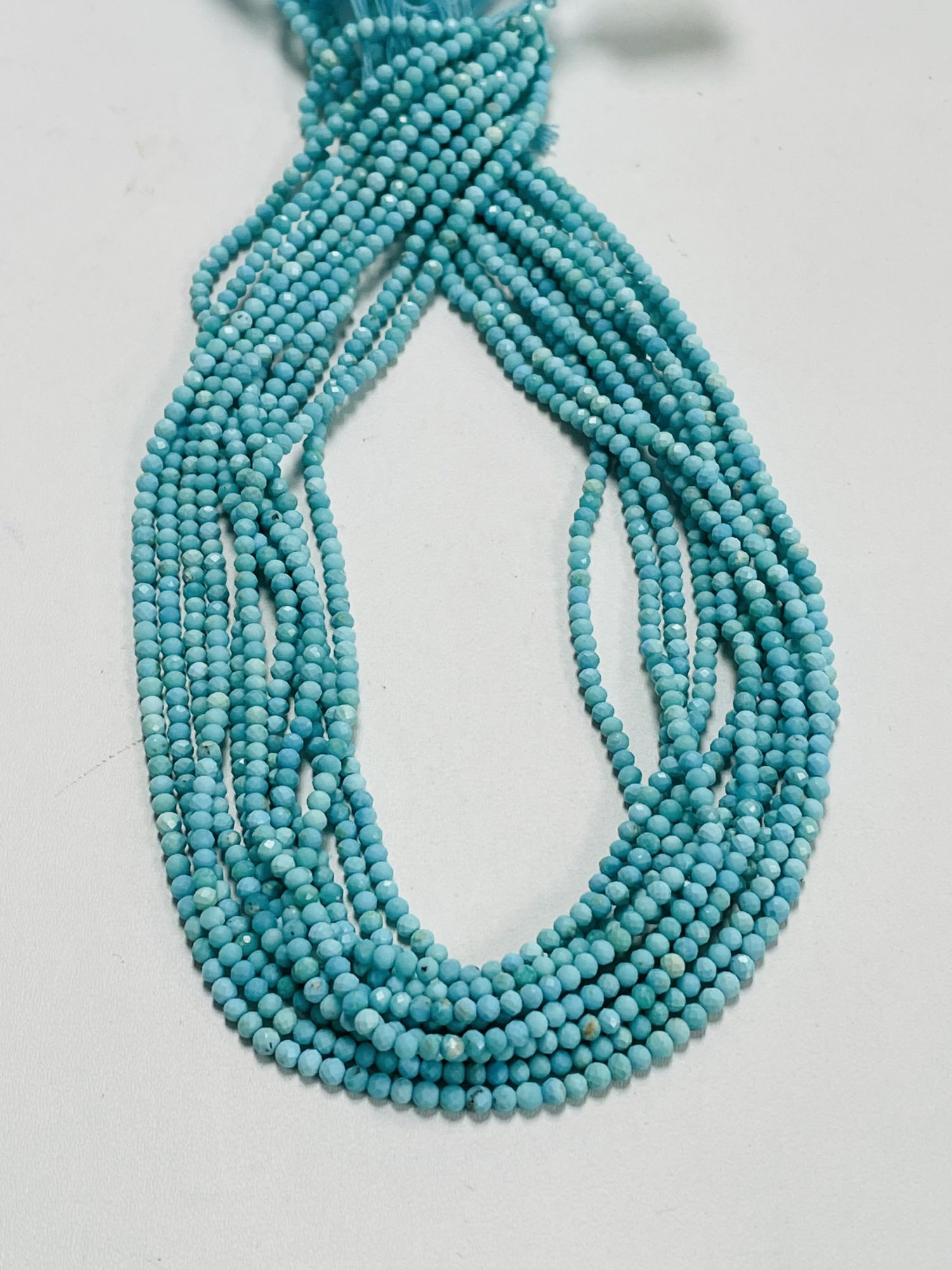 Arizona Turquoise Rondelle Faceted