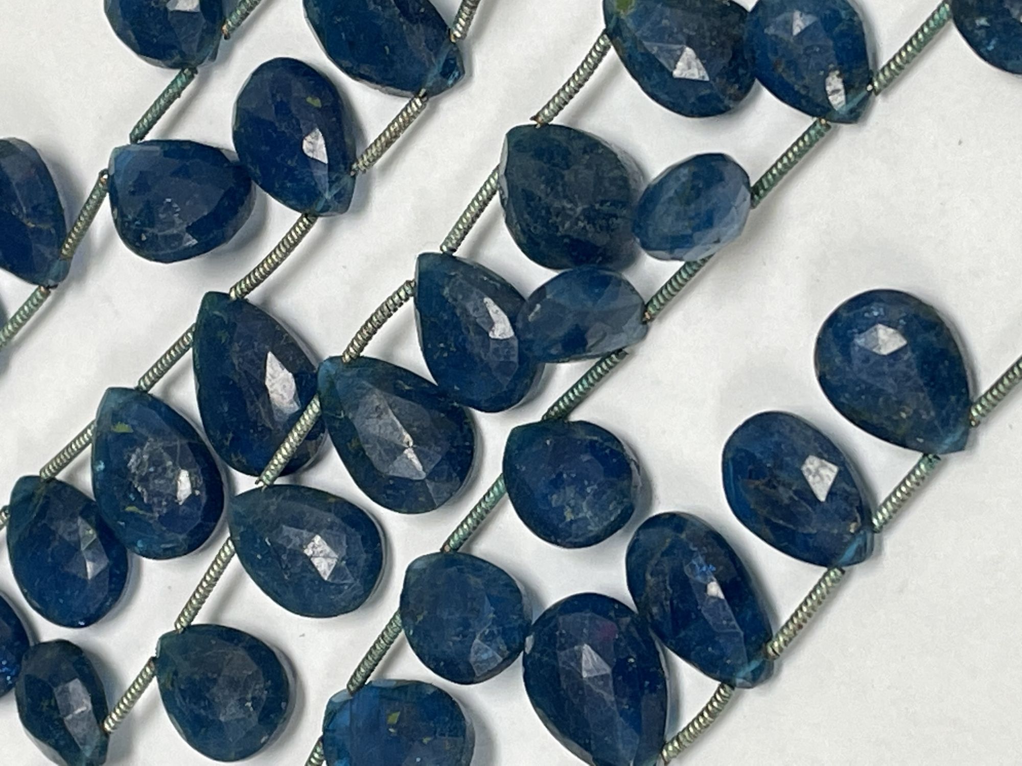 Blue Apatite Pear Faceted