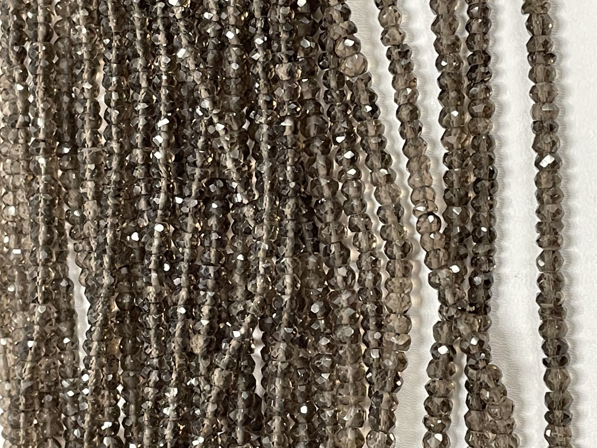 Smoky Quartz Rondelle Faceted