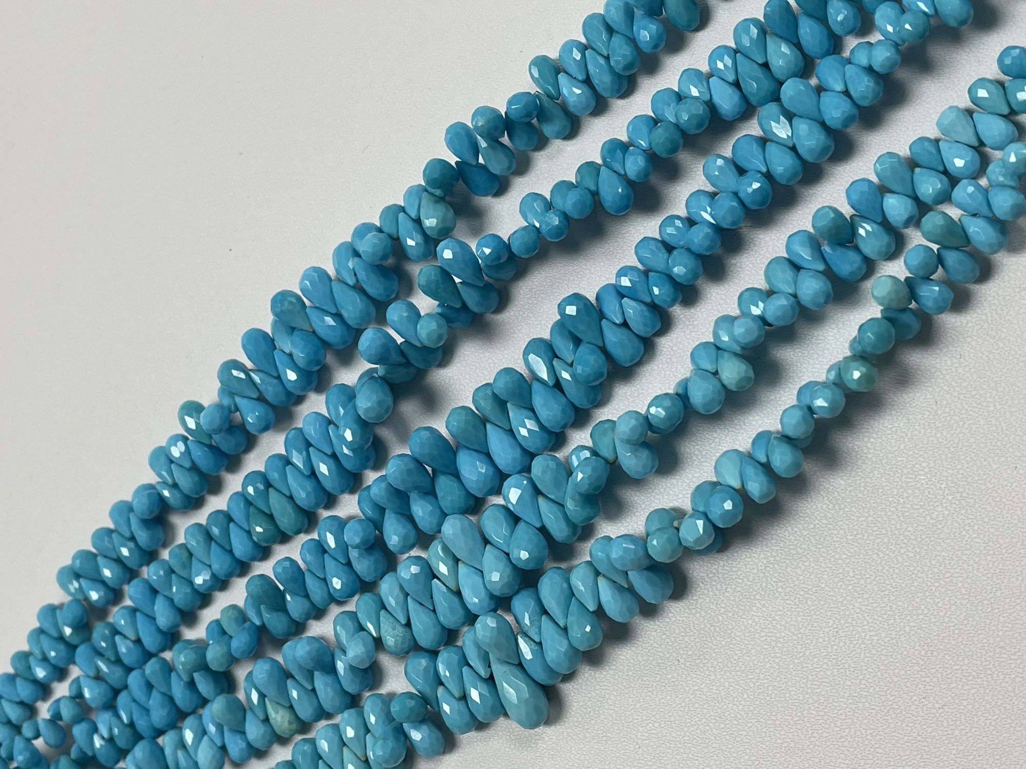 Turquoise Drop Faceted