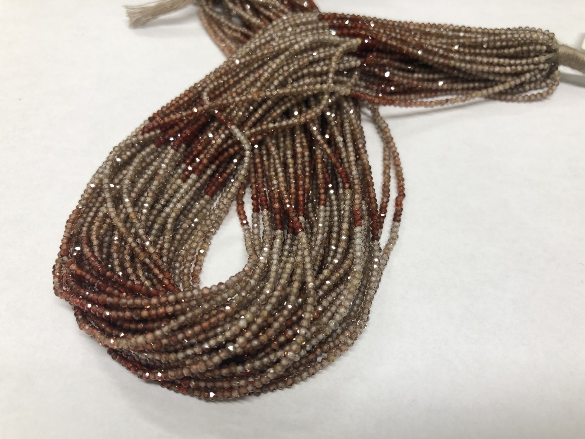 Shaded Zircon Rondelles Faceted