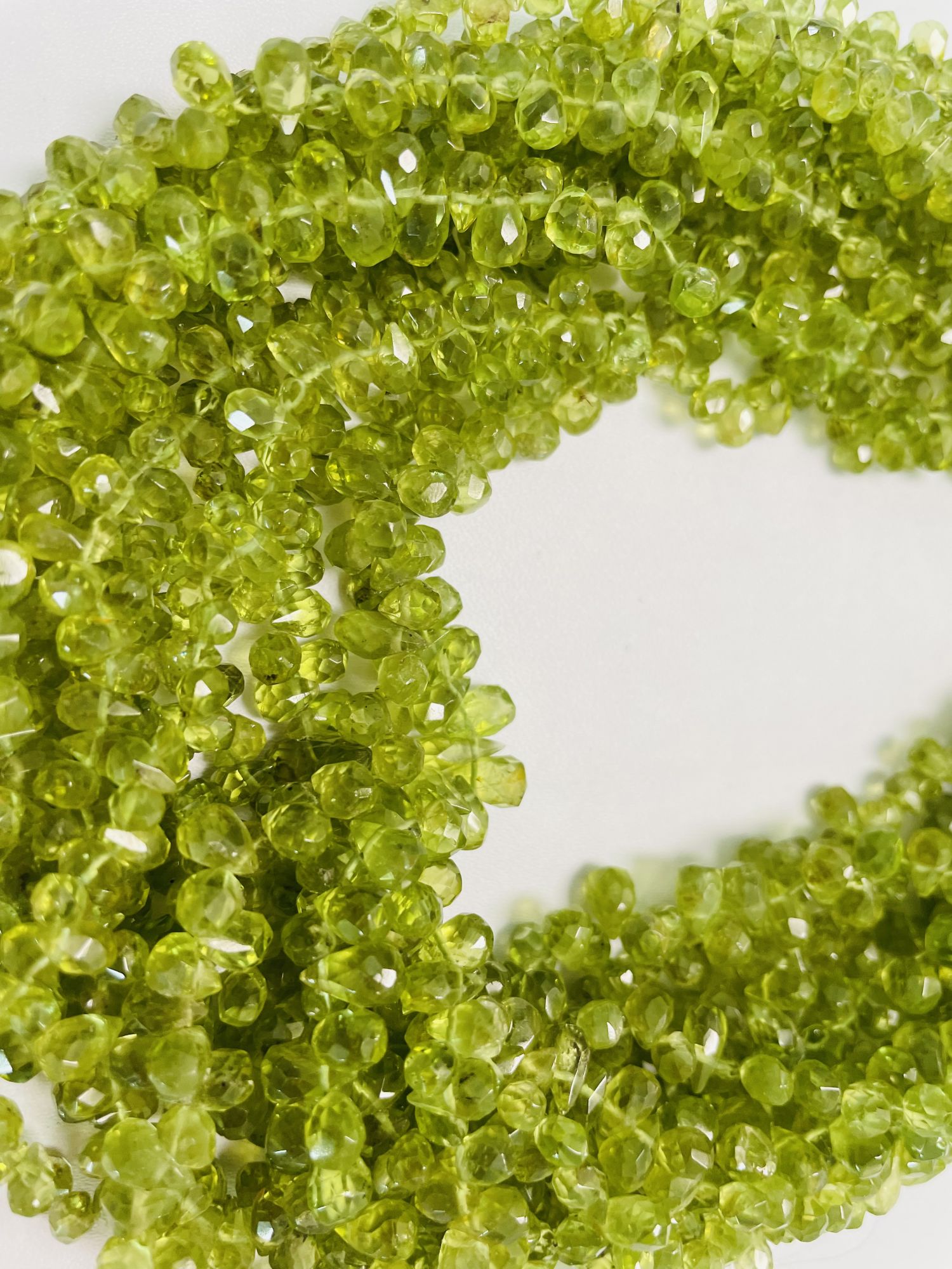 Peridot Drop Faceted