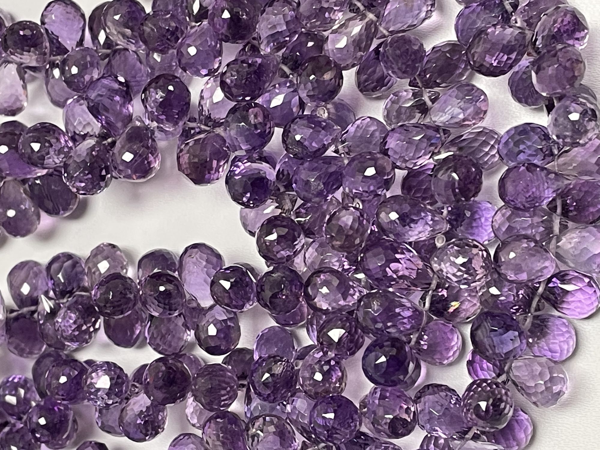 Purple Amethyst Drop Faceted