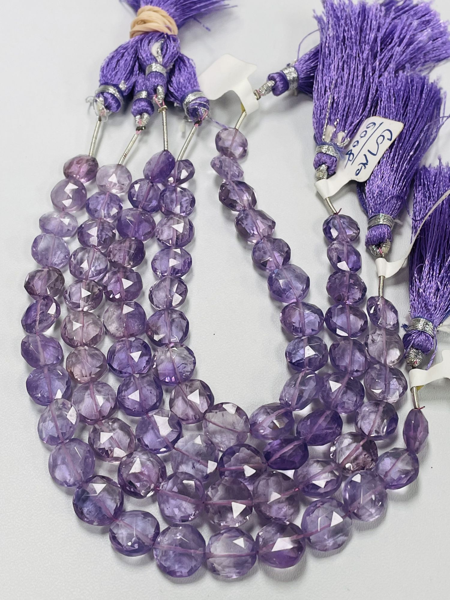 Purple Brazilian Amethyst Coin Faceted