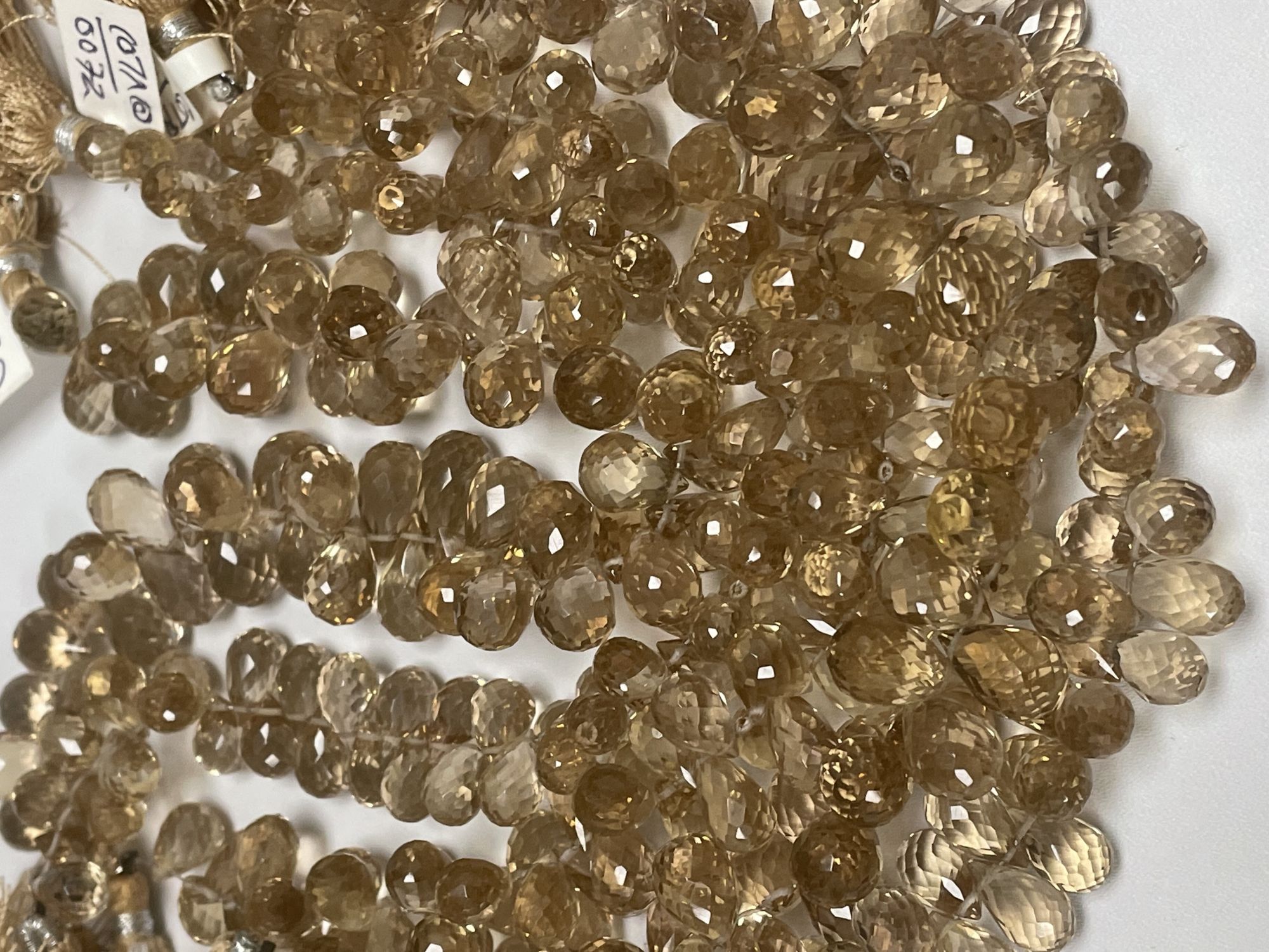 Champagne Quartz Drop Faceted