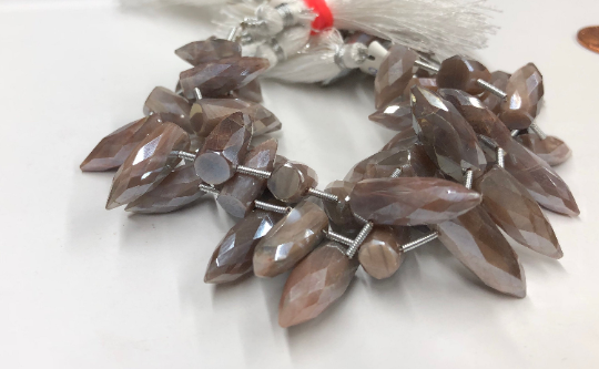 Mystic Brown Moonstone Bullets Faceted