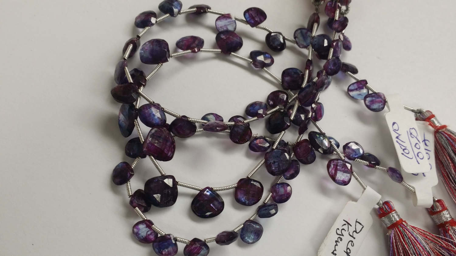 Dyed Kyanite Hearts Faceted