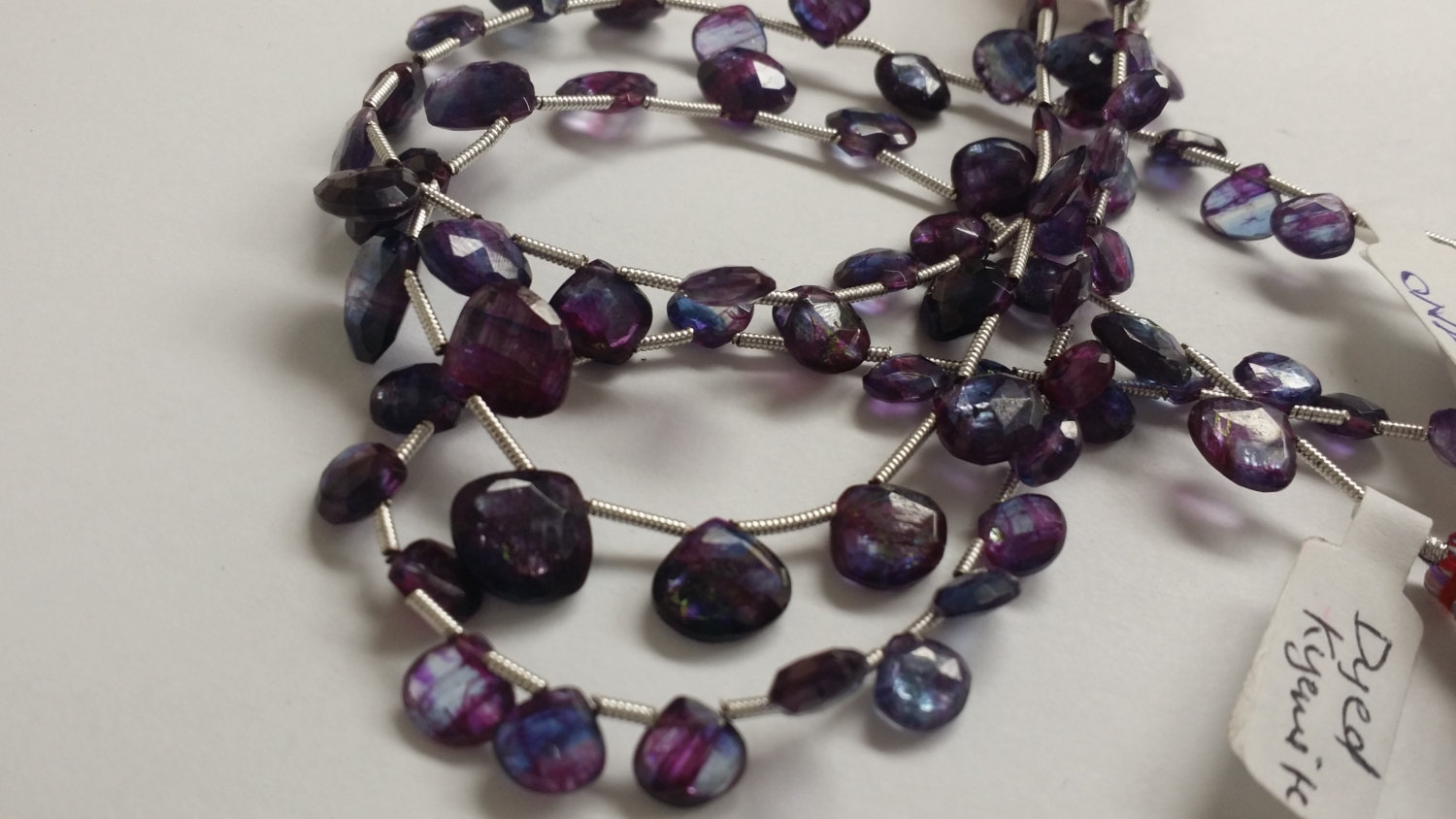 Dyed Kyanite Hearts Faceted