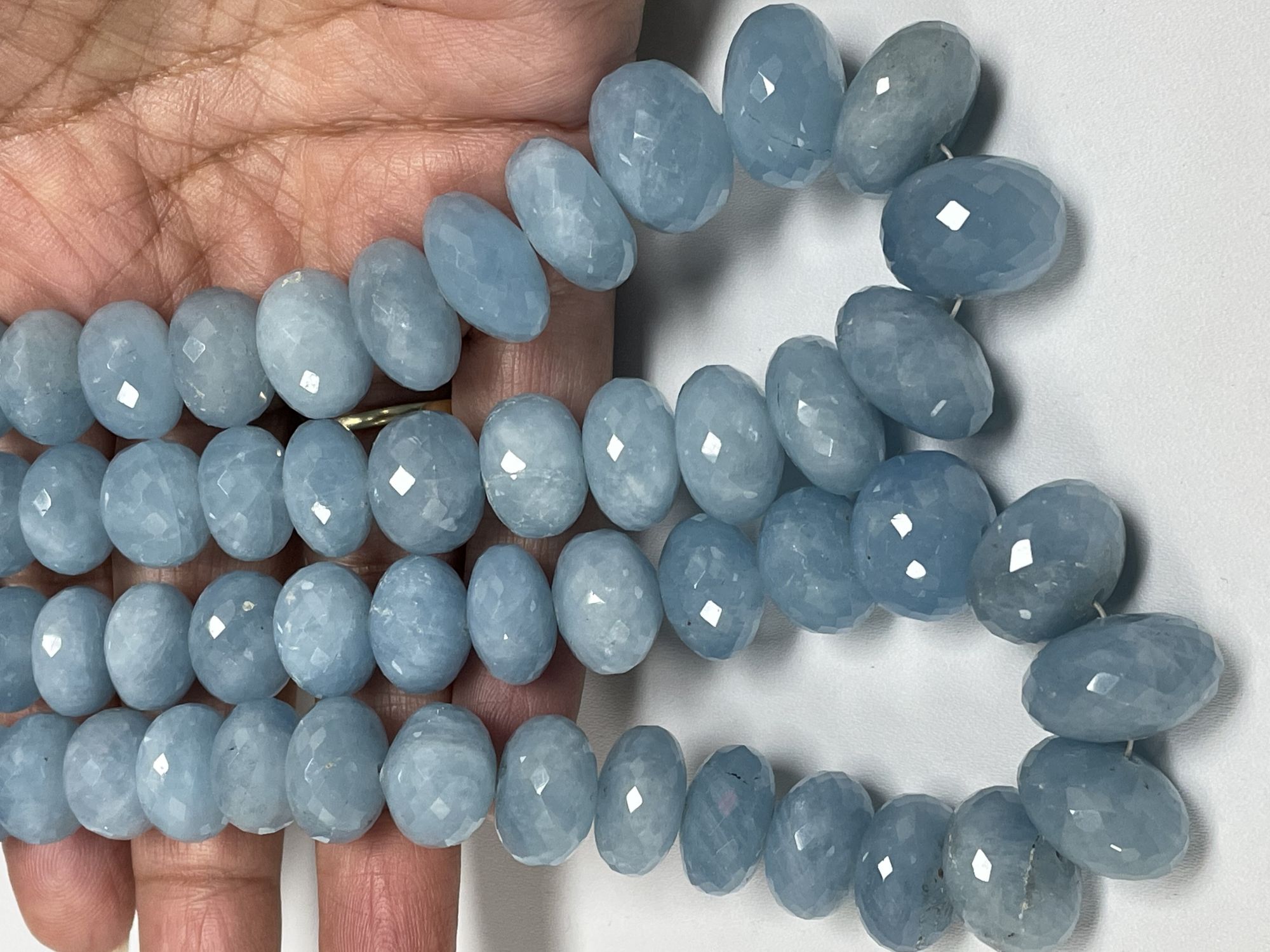 Aquamarine Rondelle Faceted