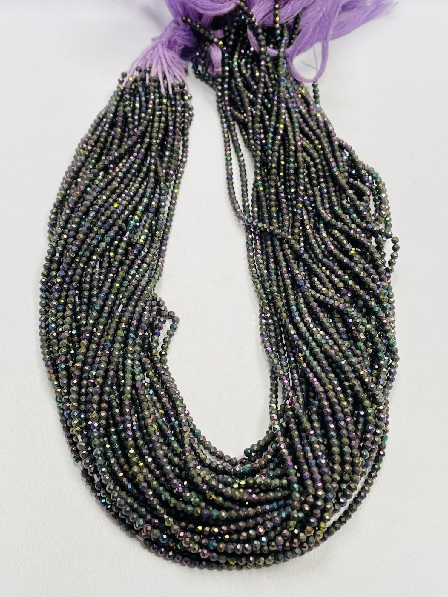 Mystic Purple Spinel Rondelle Faceted