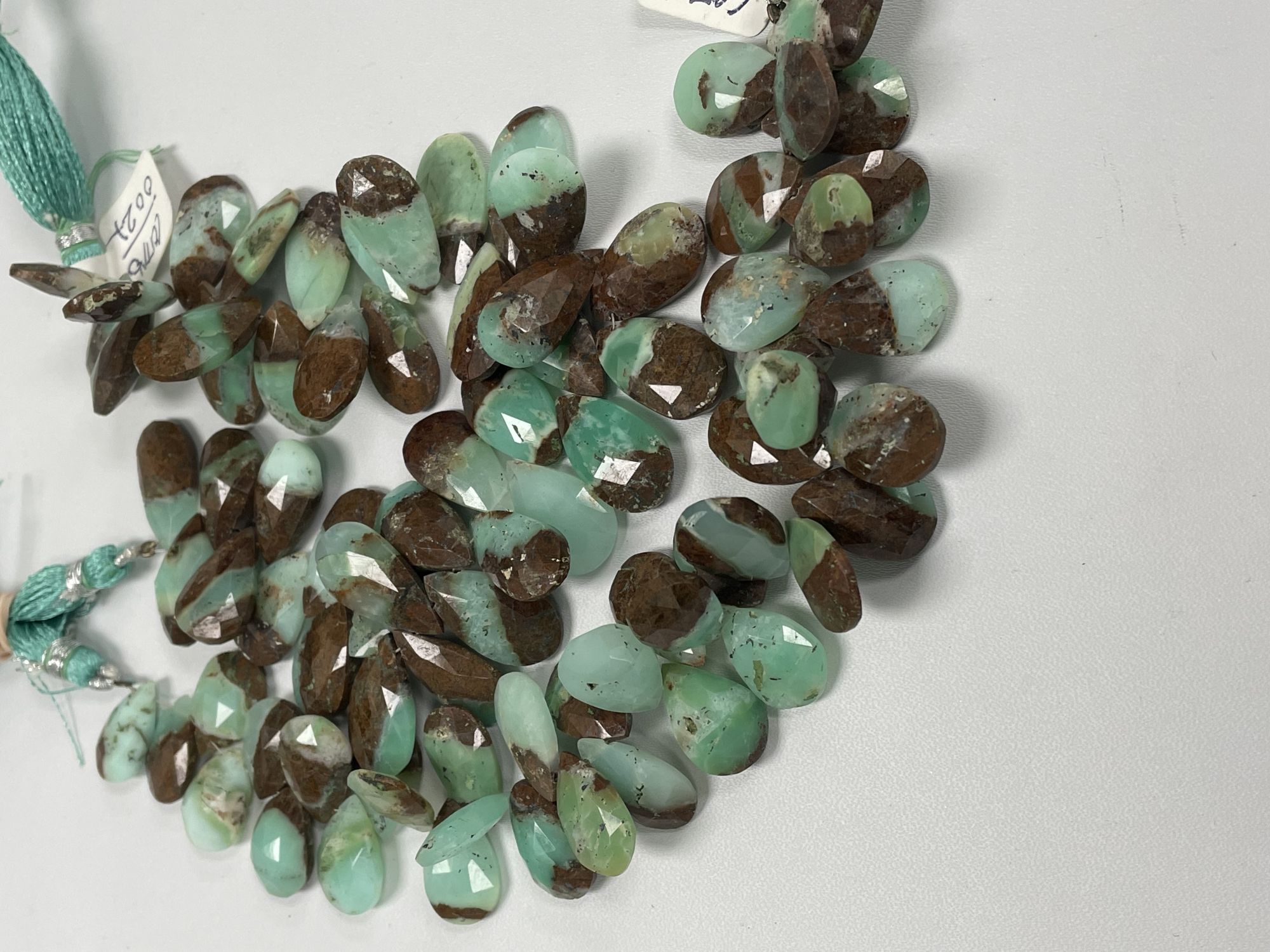 Chrysoprase Pears Faceted