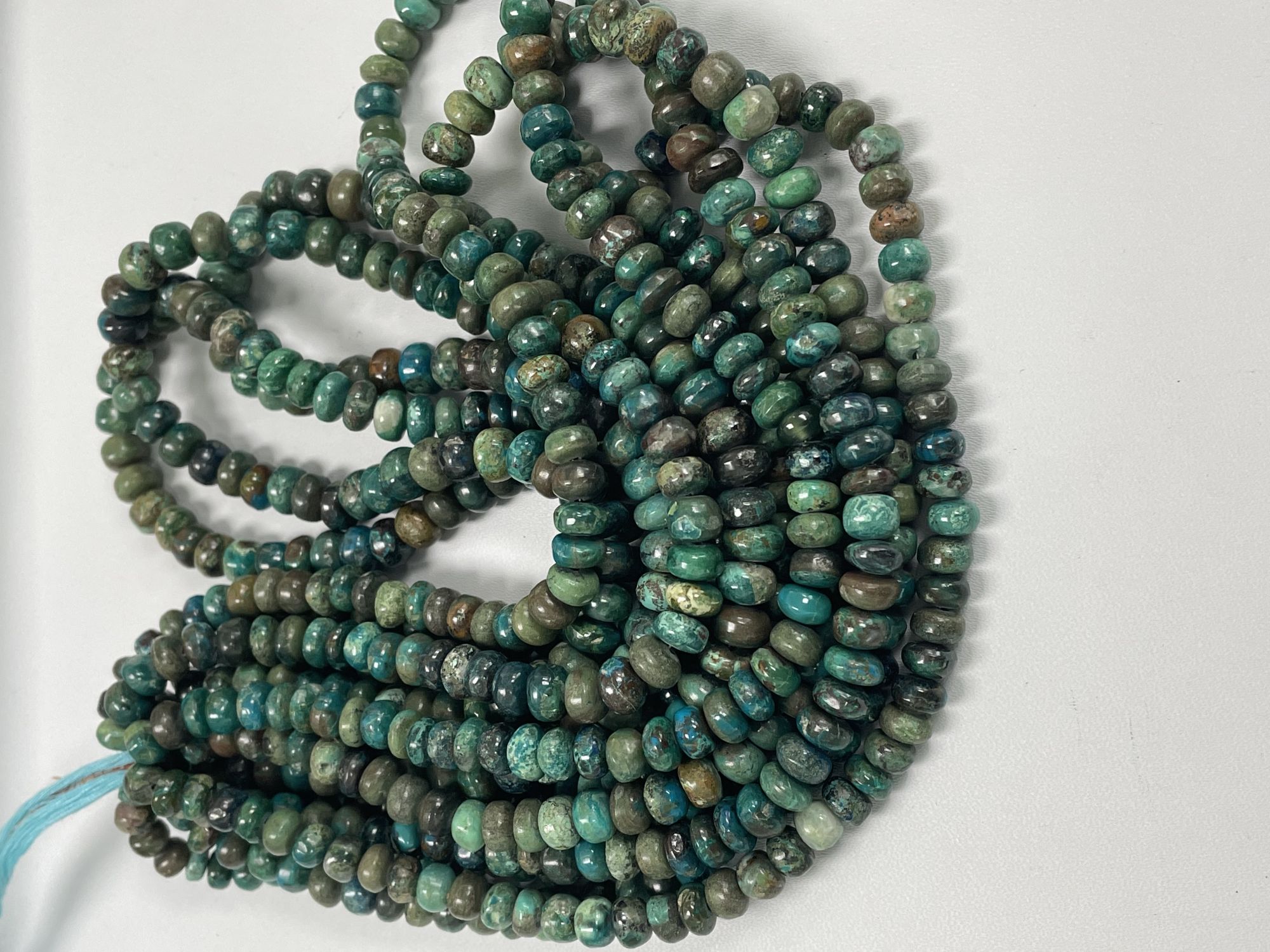 Chrysocolla Rondelle Smooth