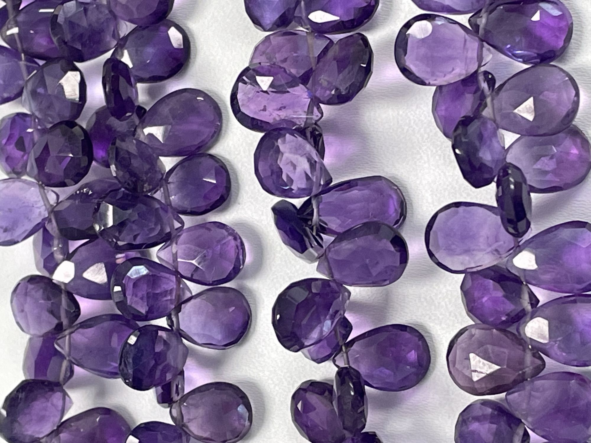 Purple Amethyst Pear Facetd