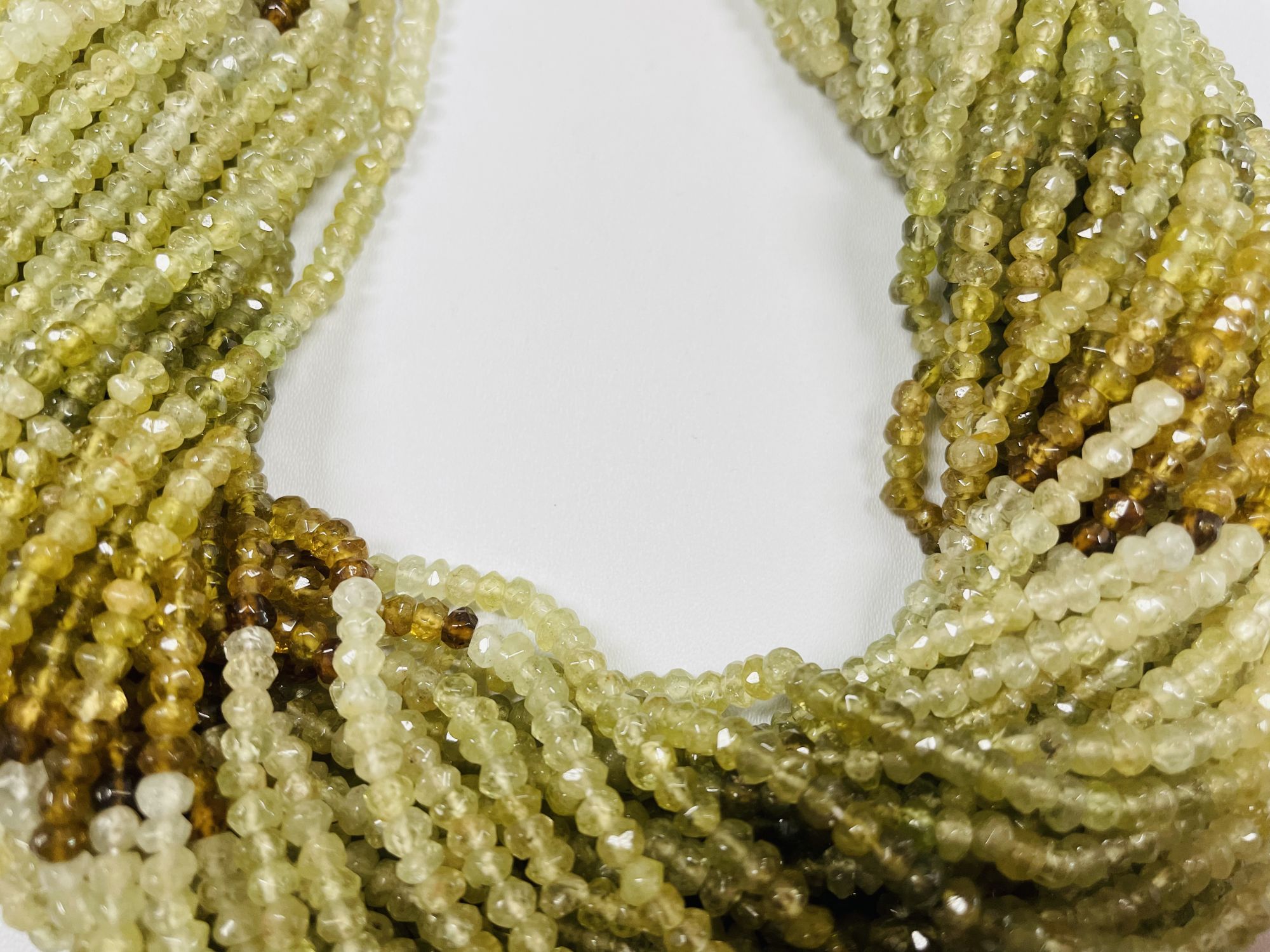 Shaded Grossular Garnet Rondelle Faceted