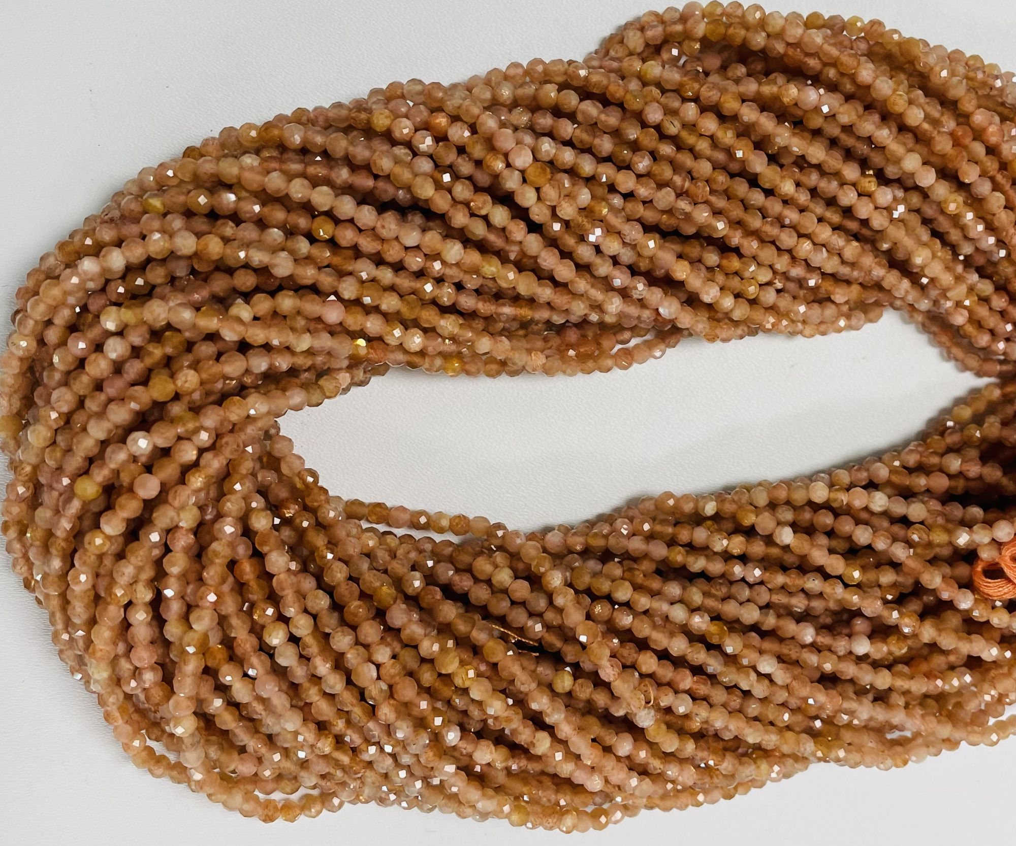 Sunstone Rondelle Faceted