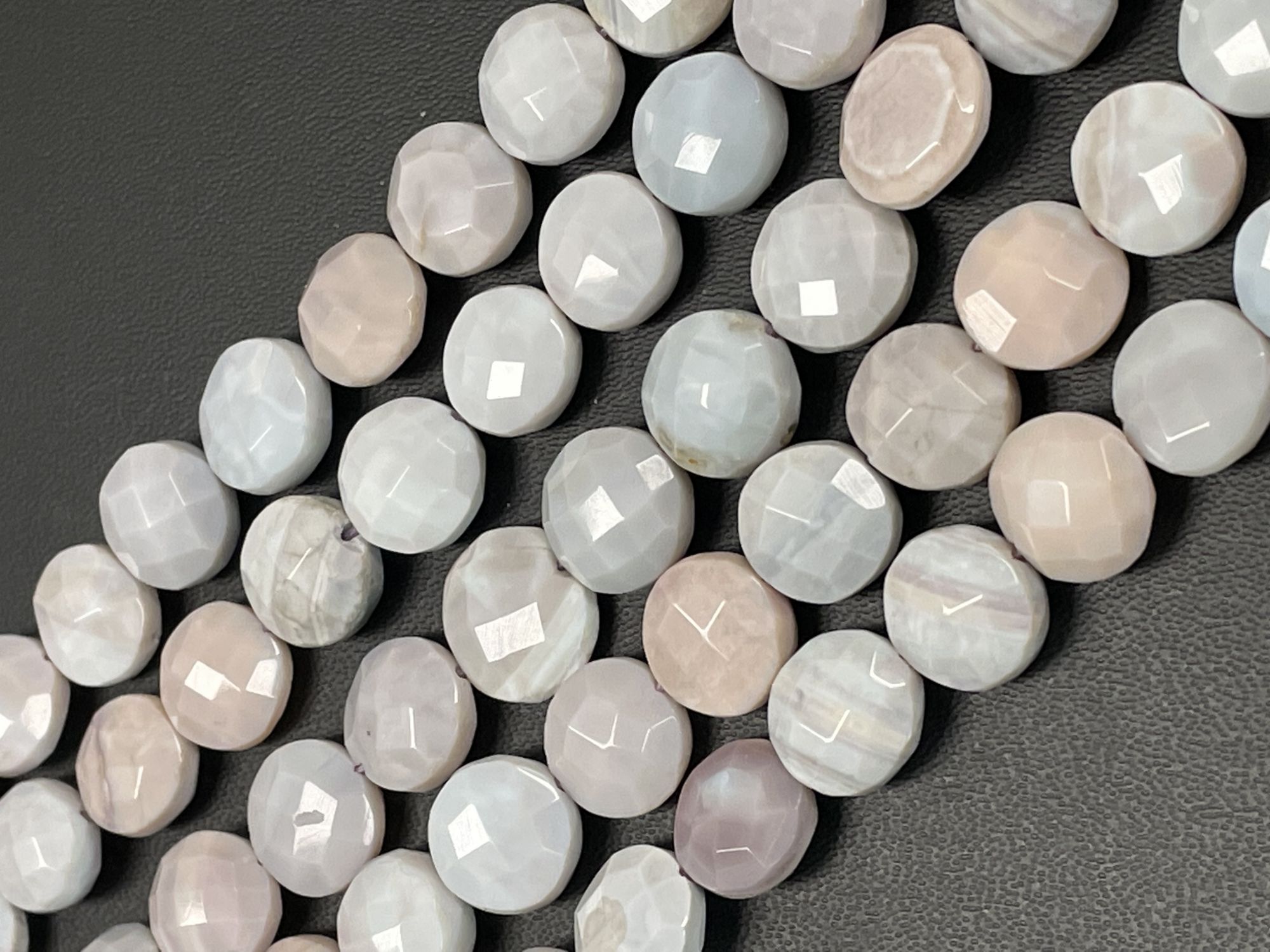 Purple Opal Coin Faceted