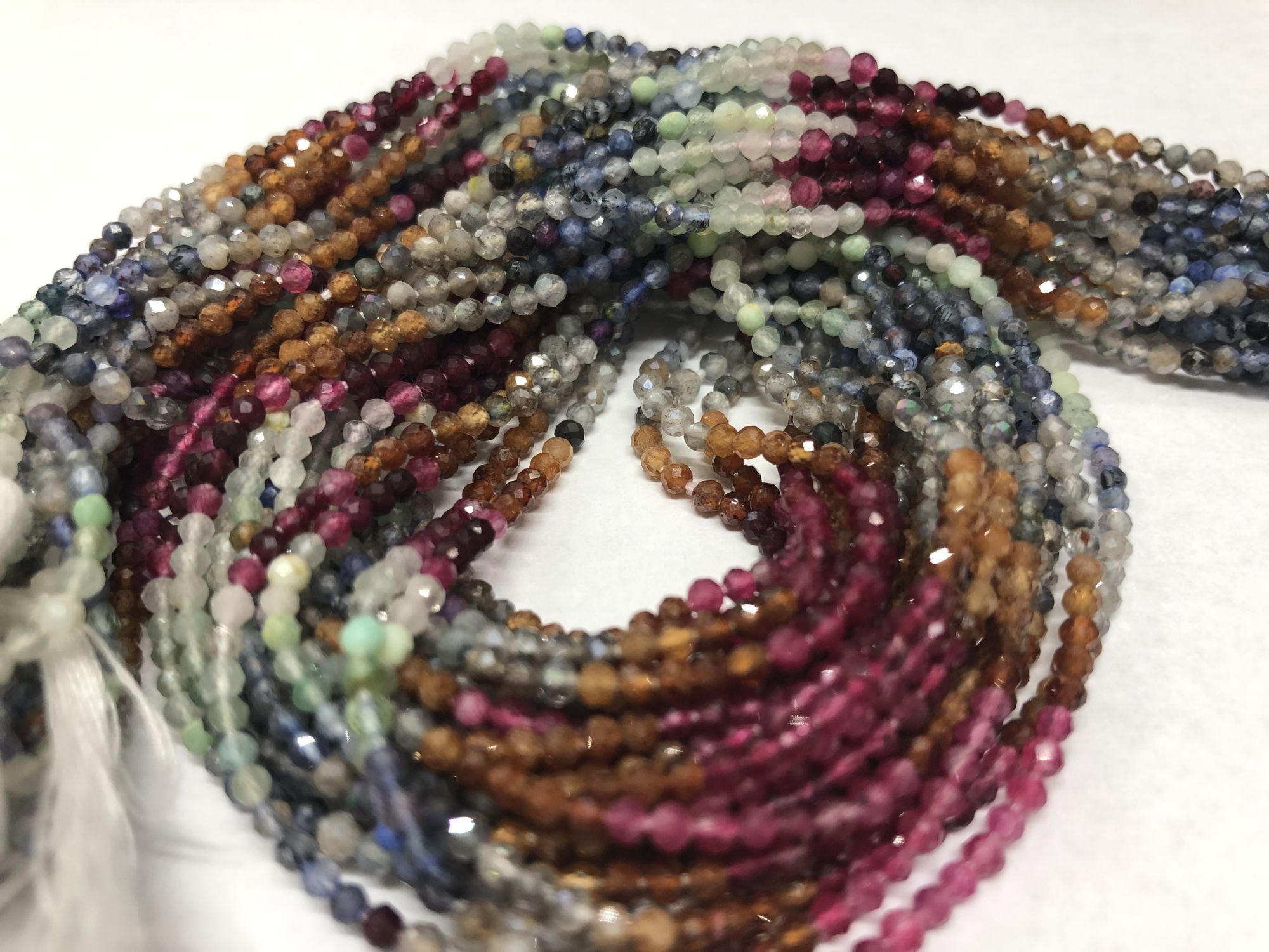 Multi Quartz Rondelles Faceted