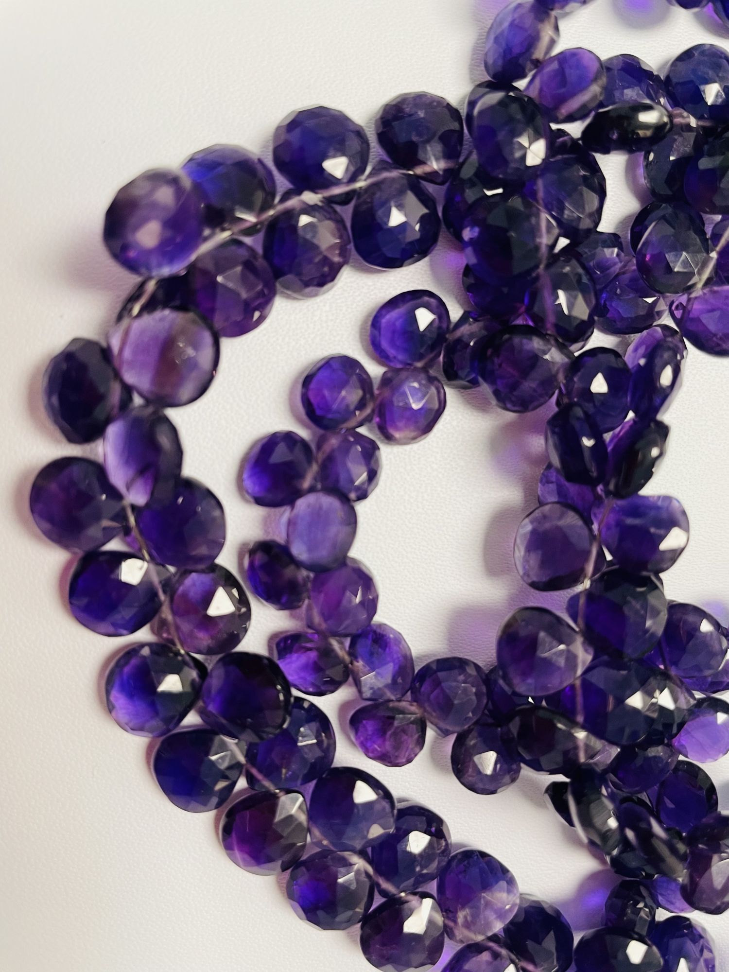 Purple Amethyst Heart Faceted