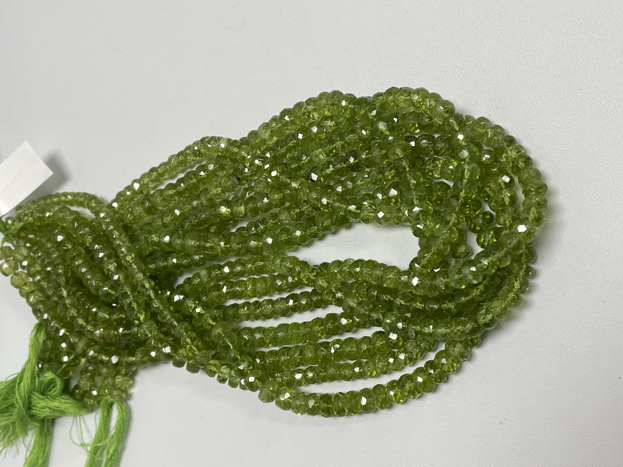 Peridot Rondelle Faceted