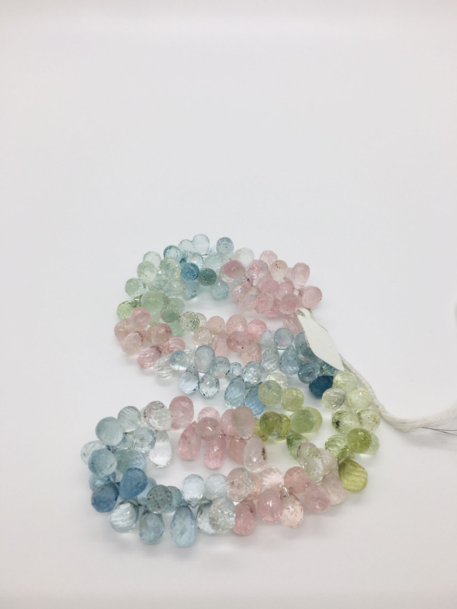 Natural Multi Aquamarine Drops Faceted