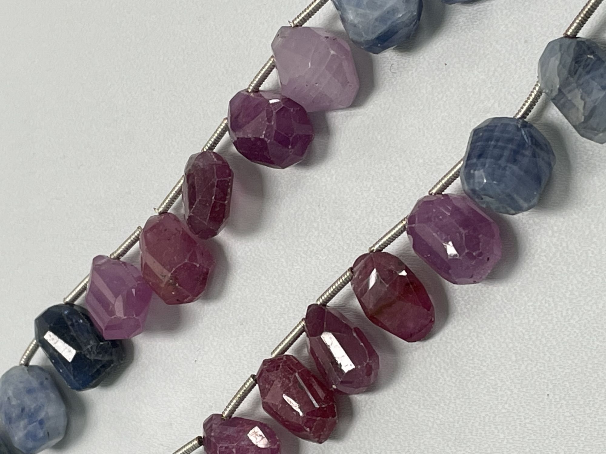 Multi Color Sapphire Nugget Faceted