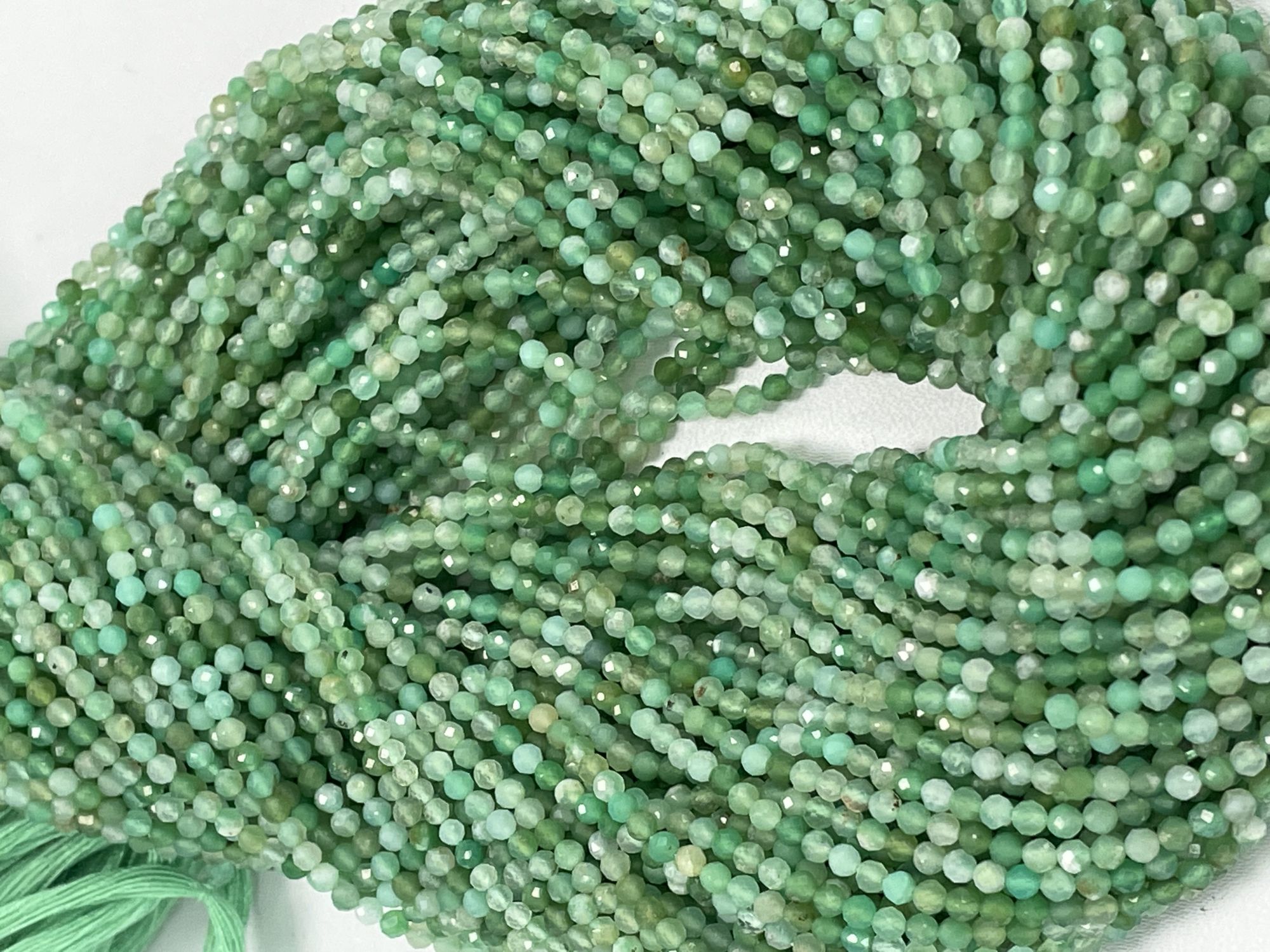 Chrysoprase Rondelle Faceted