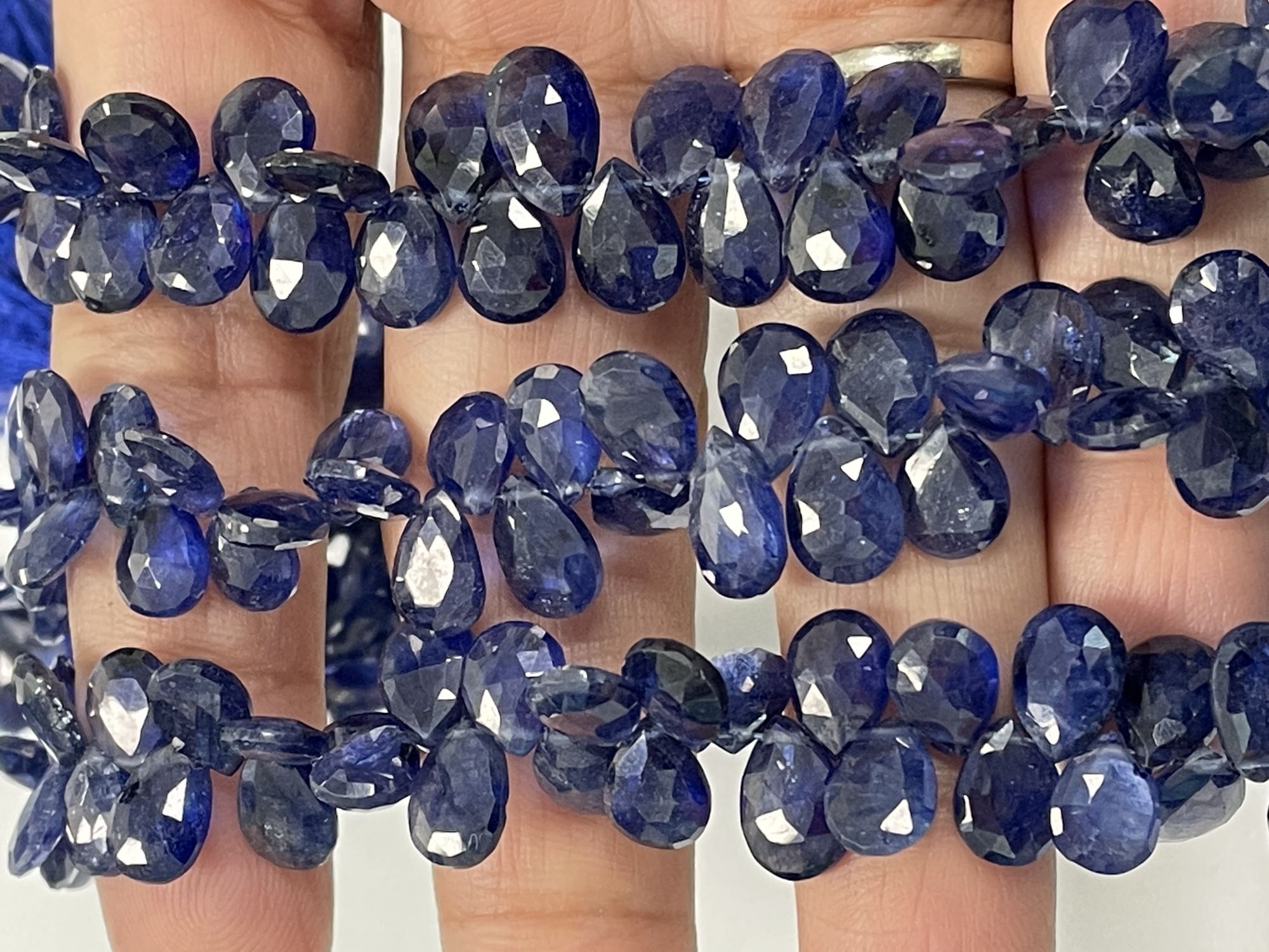 Blue Sapphire Pear Faceted