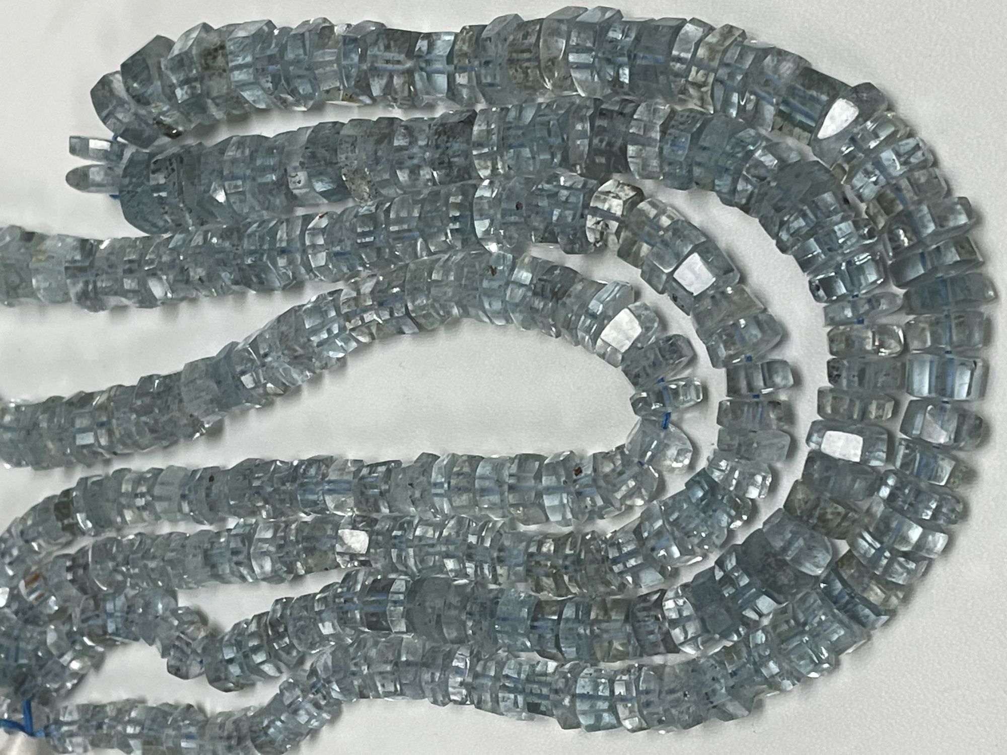 Copper Aquamarine Blot Faceted