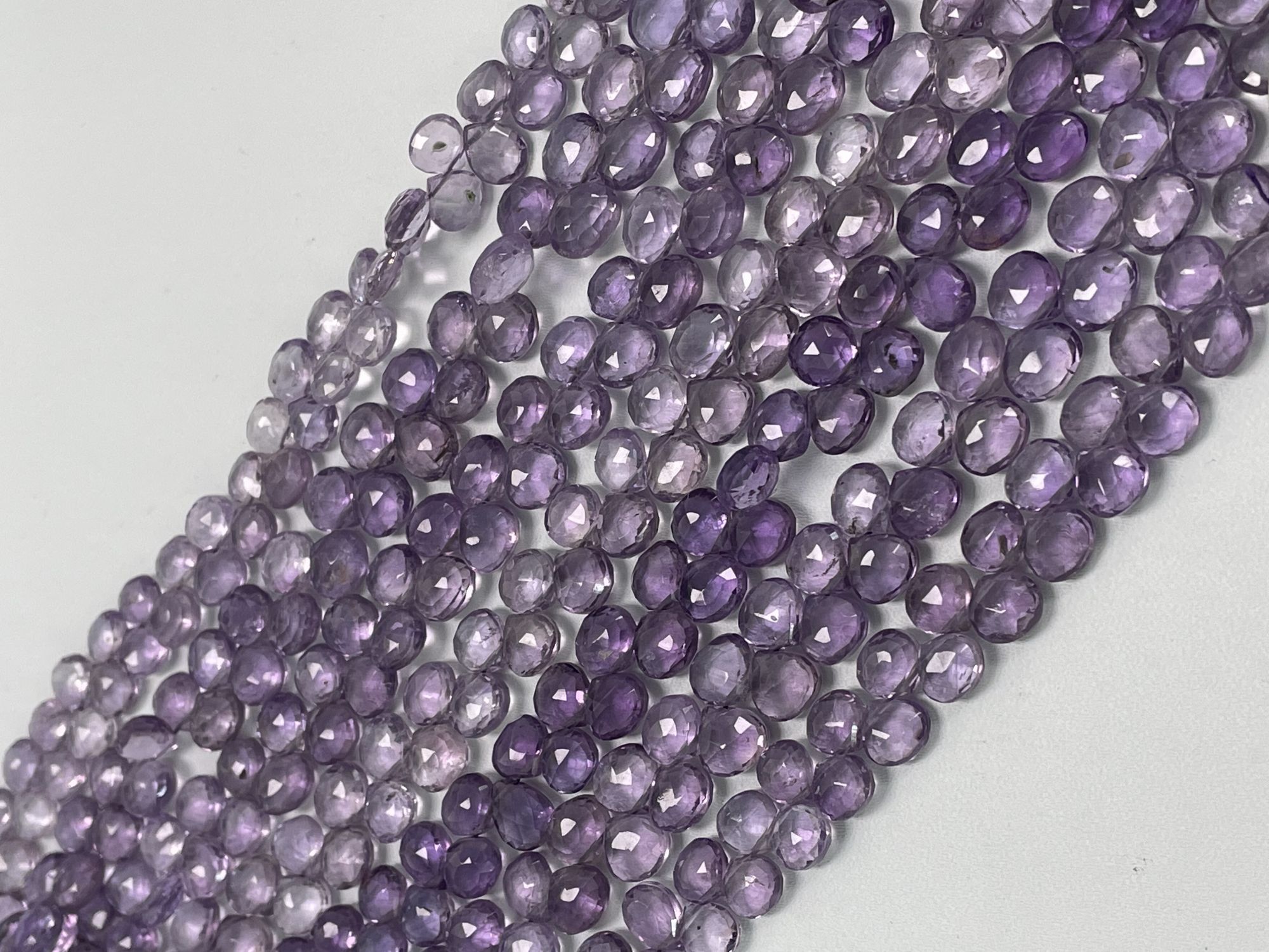 Purple Amethyst Heart Faceted