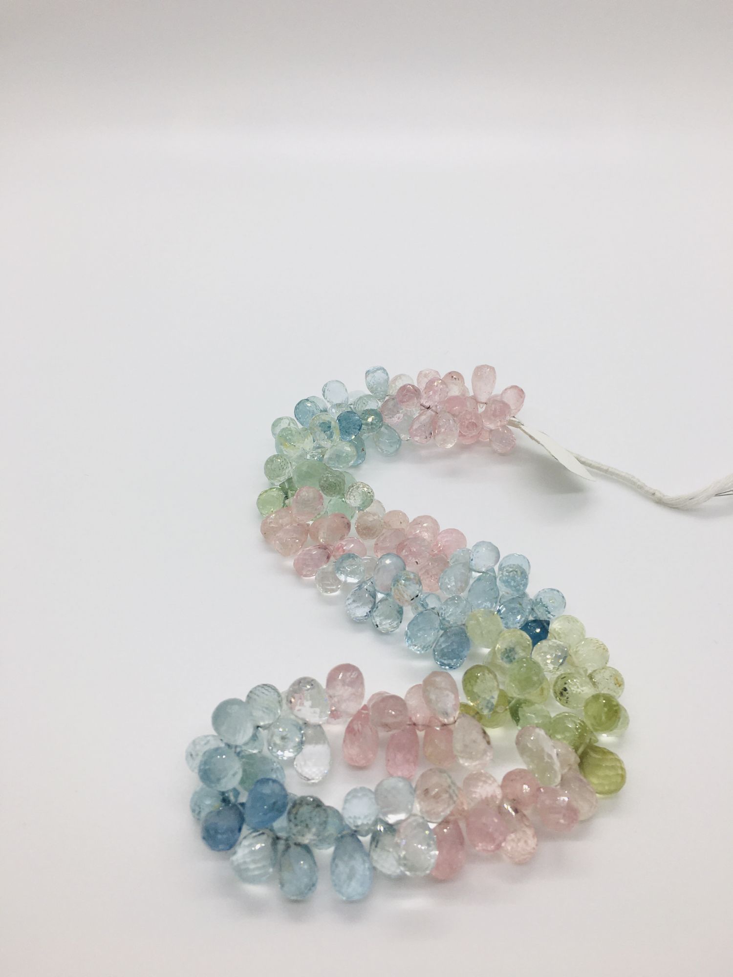 Natural Multi Aquamarine Drops Faceted