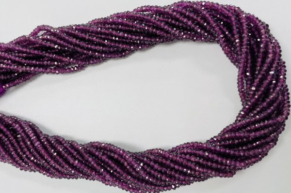 Purple Garnet Rondelle Faceted