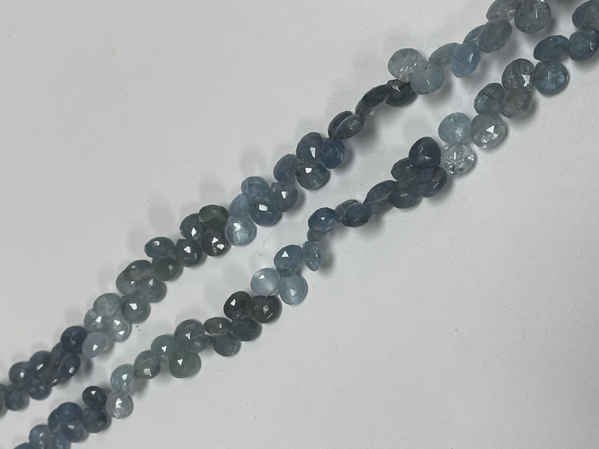 Aquamarine Heart Faceted