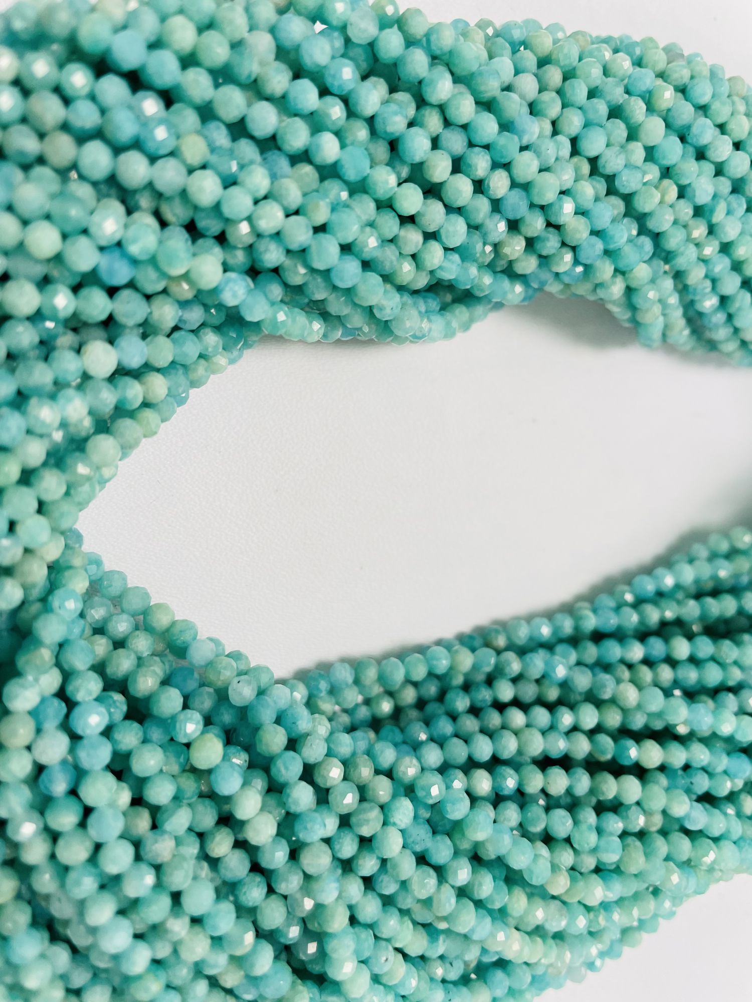 Amazonite Rondelle Faceted