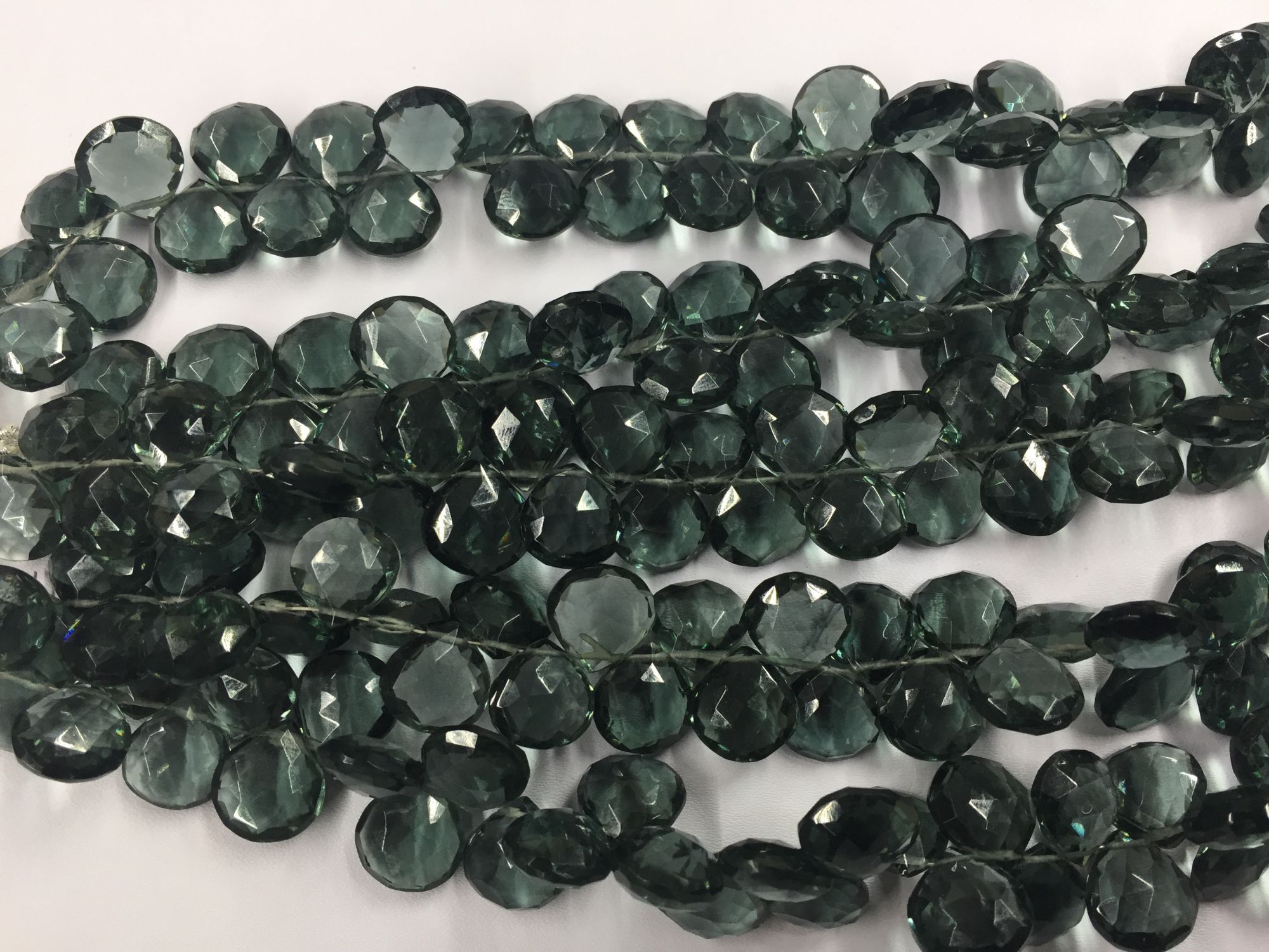 Grey hydro quartz hearts