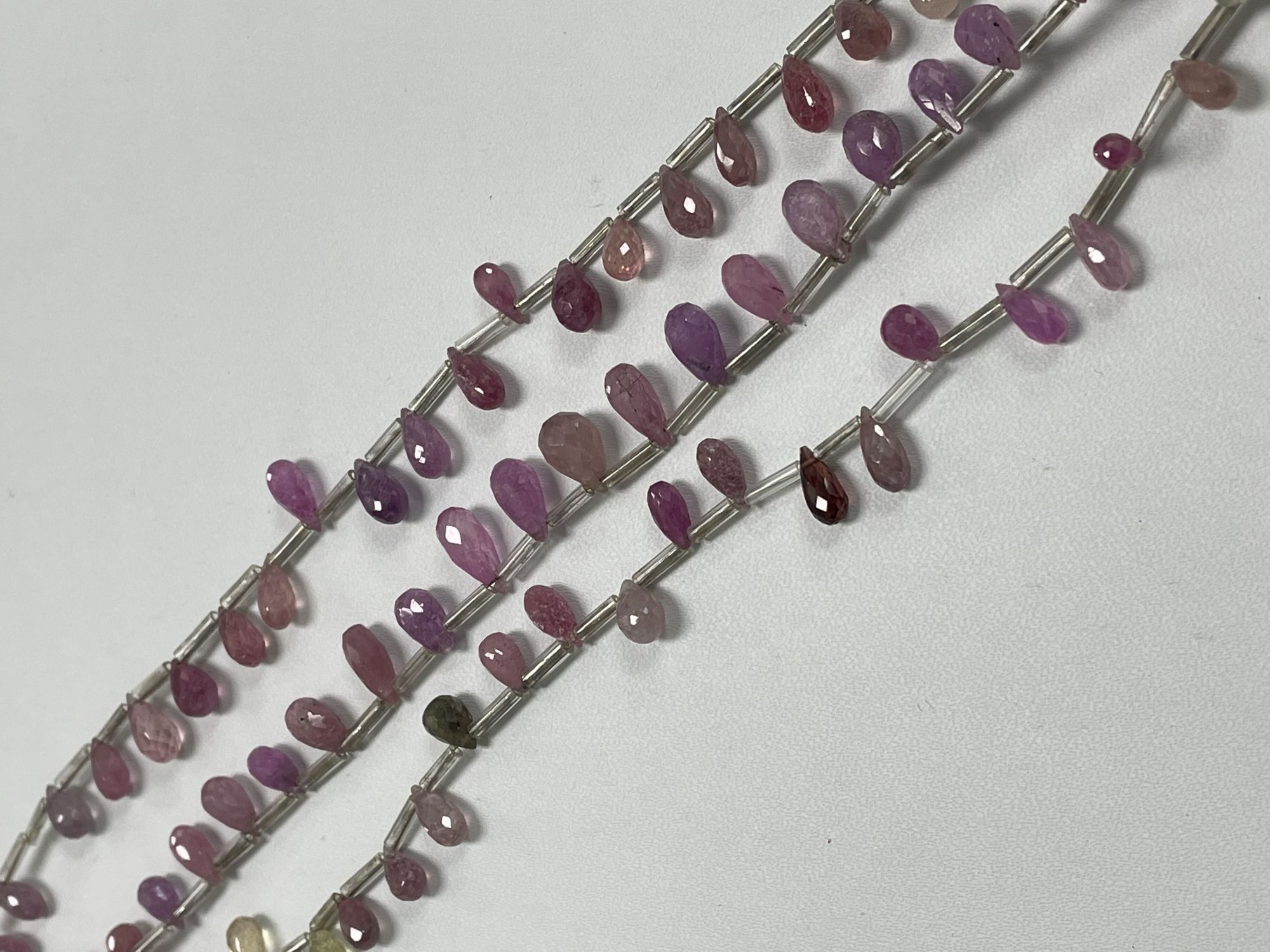 Multi Color Sapphire Drop Faceted